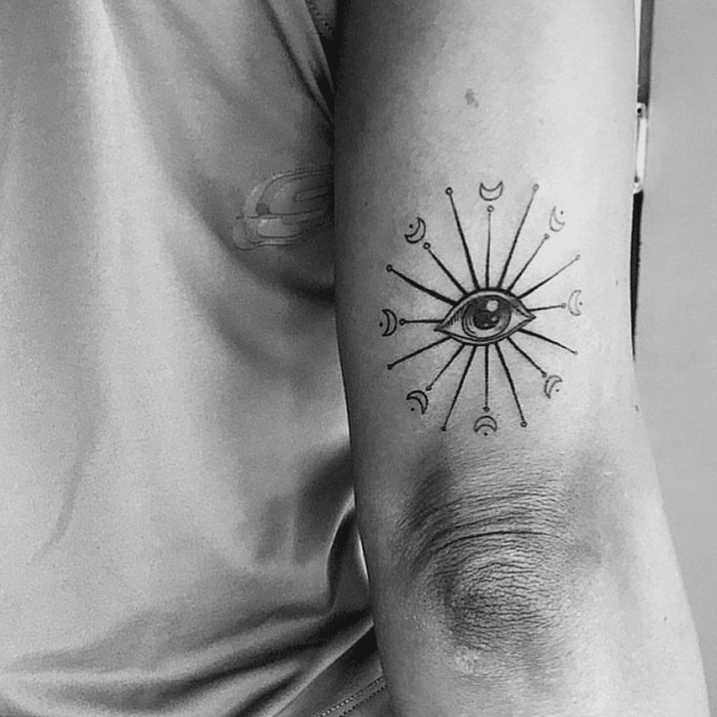 Detailed Eye Bicep Tattoo