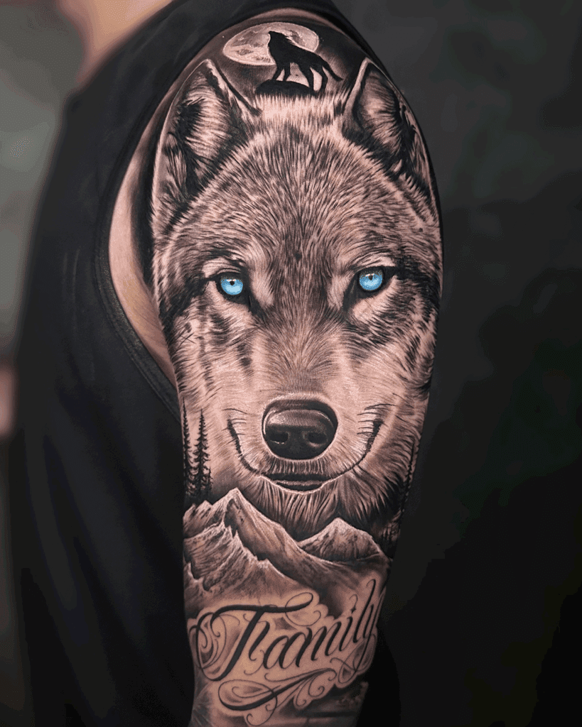 Wolf Tattoo Design