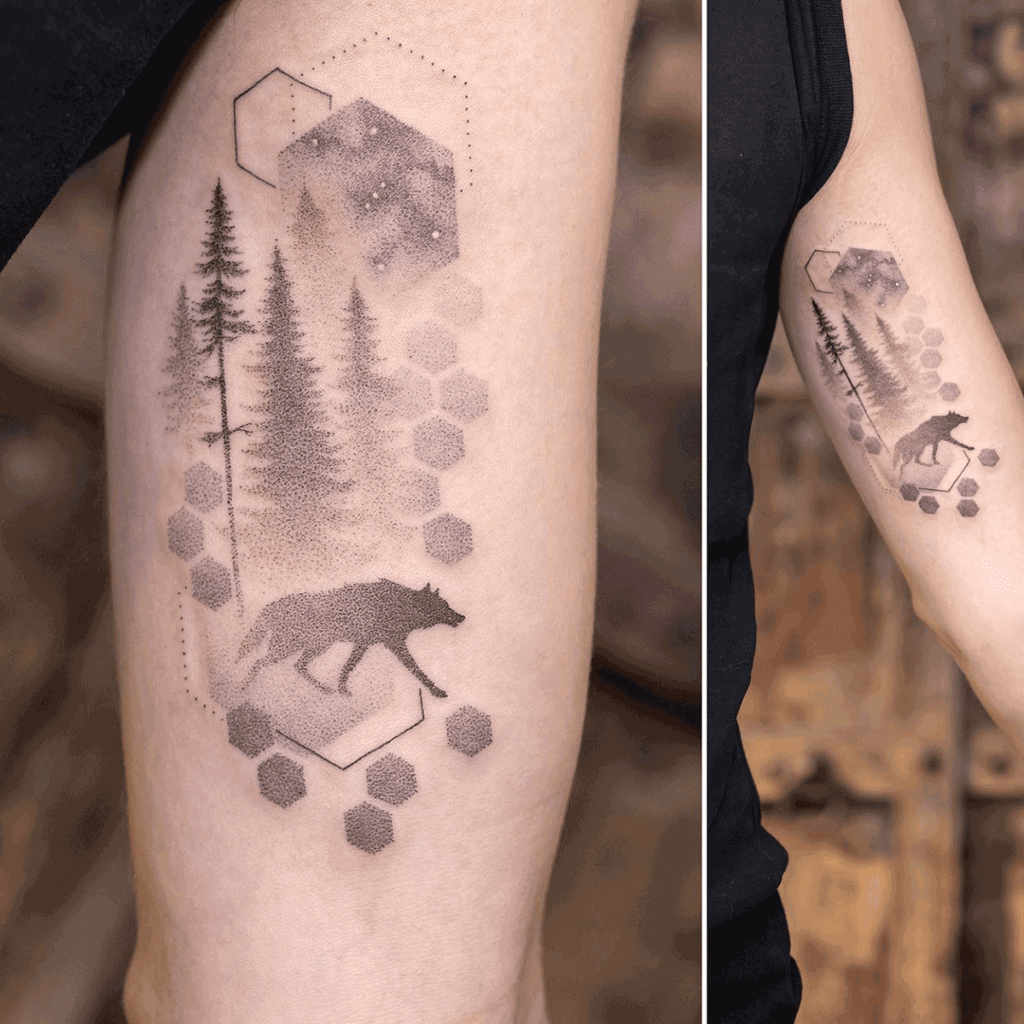 Wolf Tattoo Design