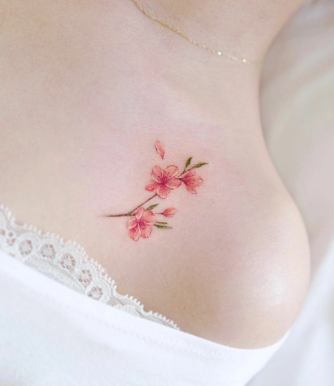 Small Cherry Blossom Tattoo