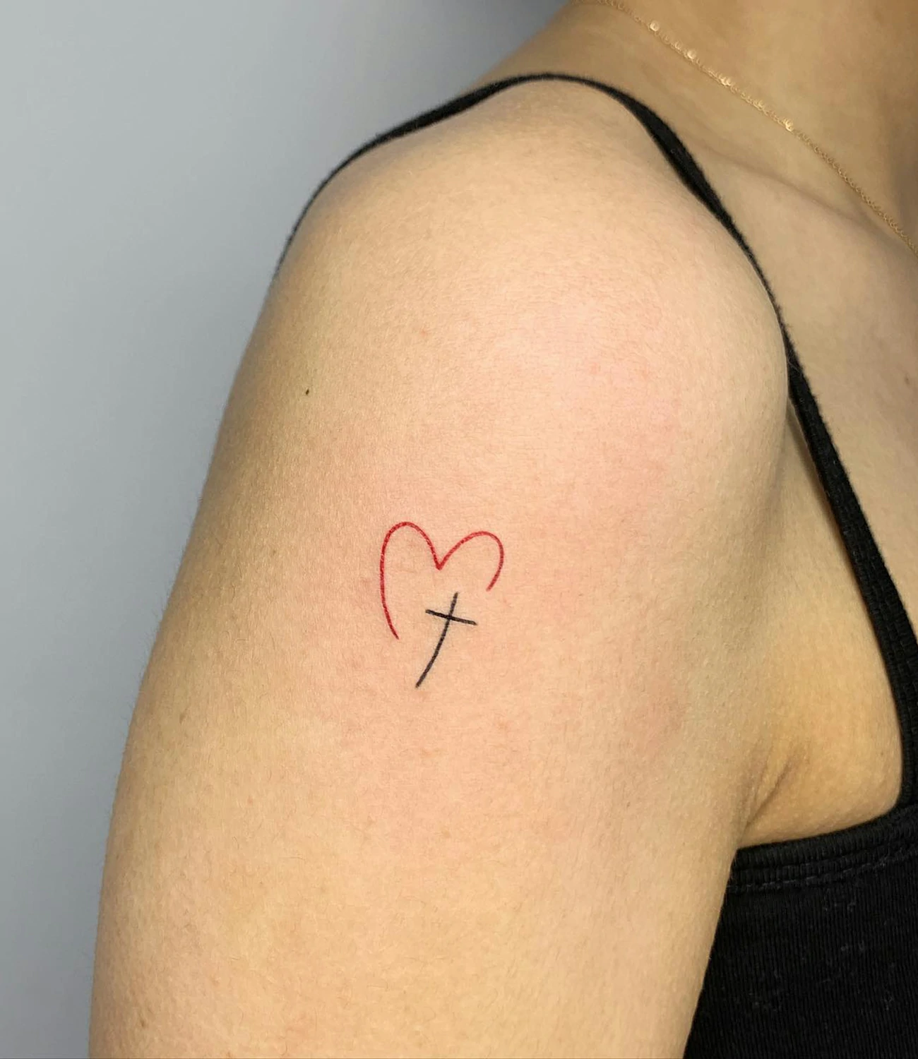 Heart Cross Tattoo