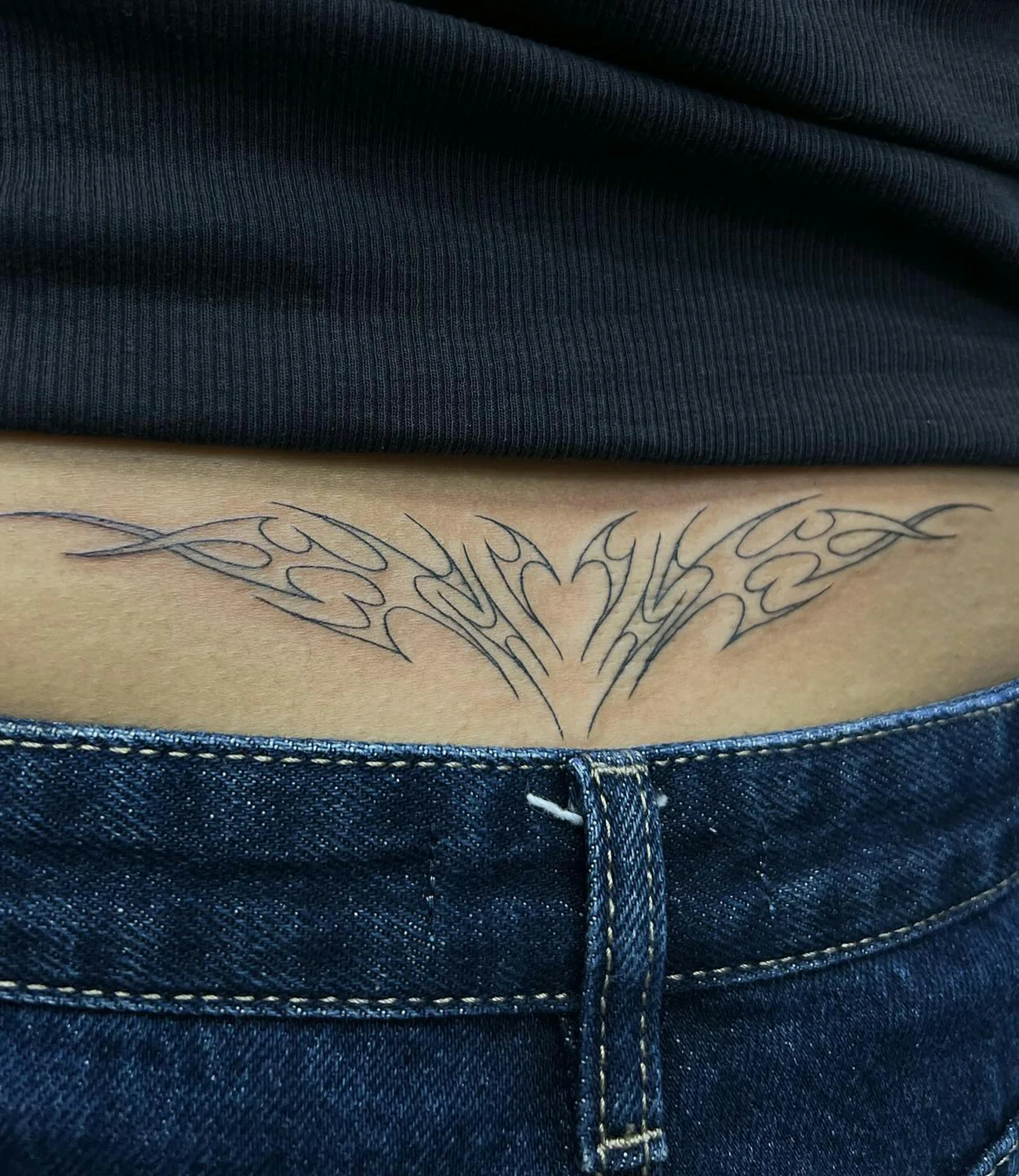 Cyber sigilism back tattoo