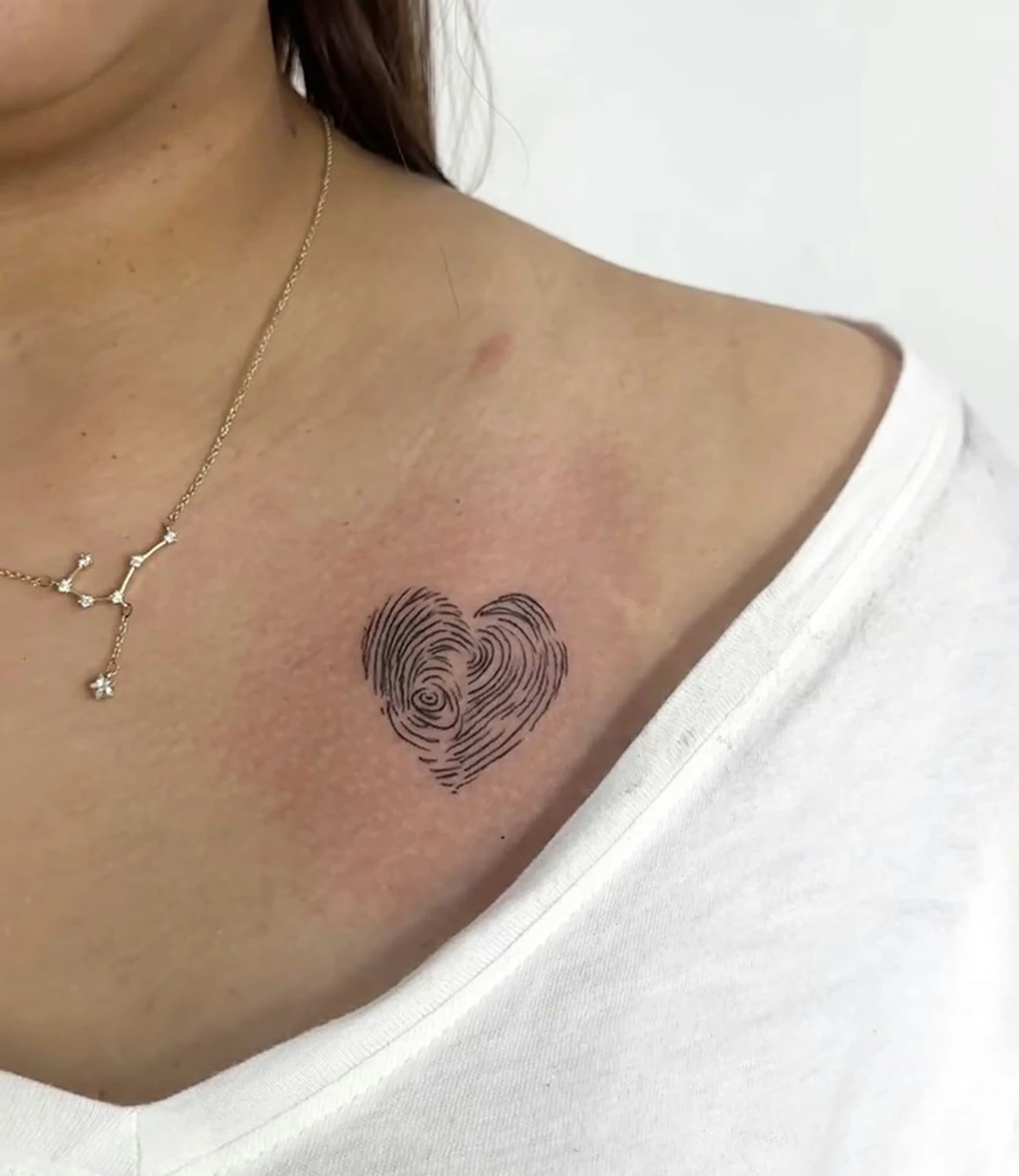 Fingerprint Heart Tattoo