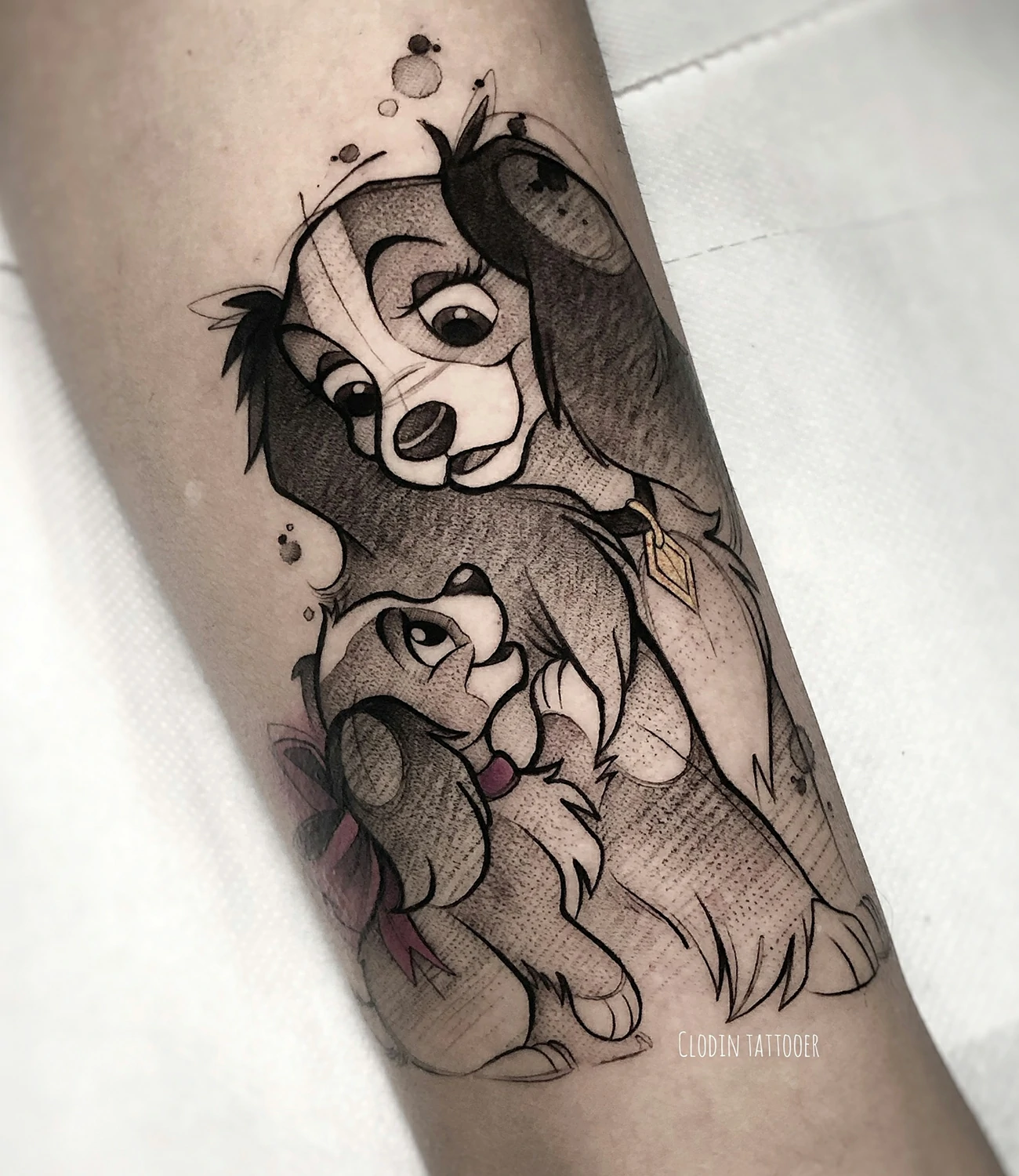 Black and White Disney Tattoos