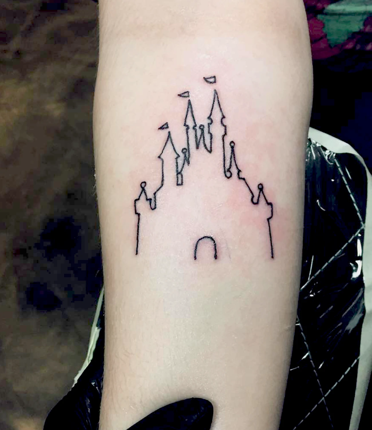 Disney Castle Outline Tattoo