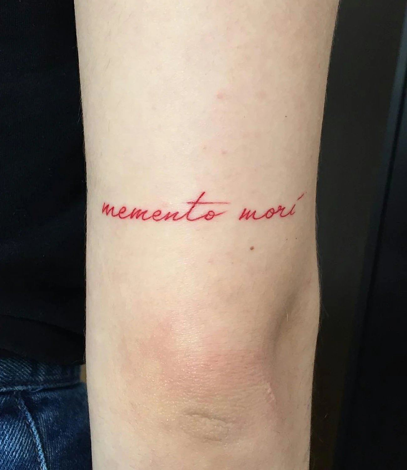 memento mori tattoo font: A design focusing on the stylistic elements of the font used for "memento mori," showcasing various typography options