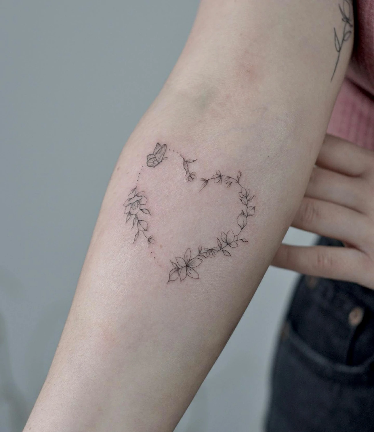 Flower Heart Tattoo