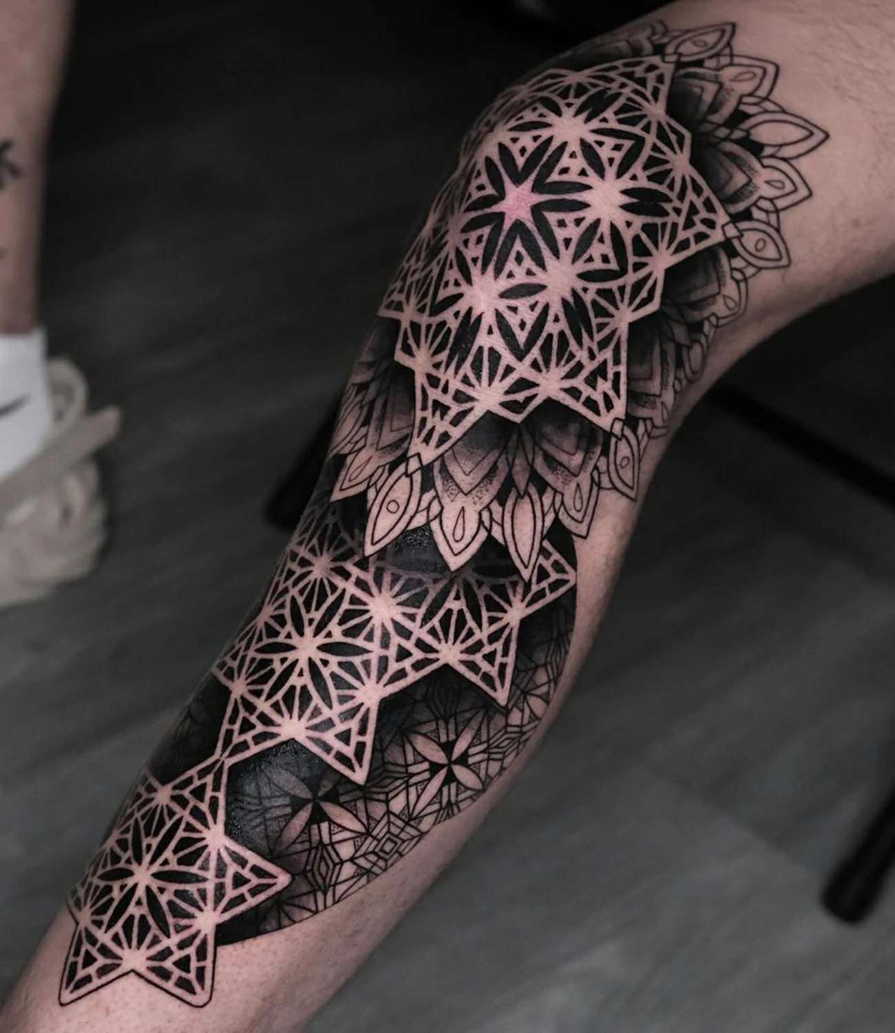 Mandala Knee Tattoo