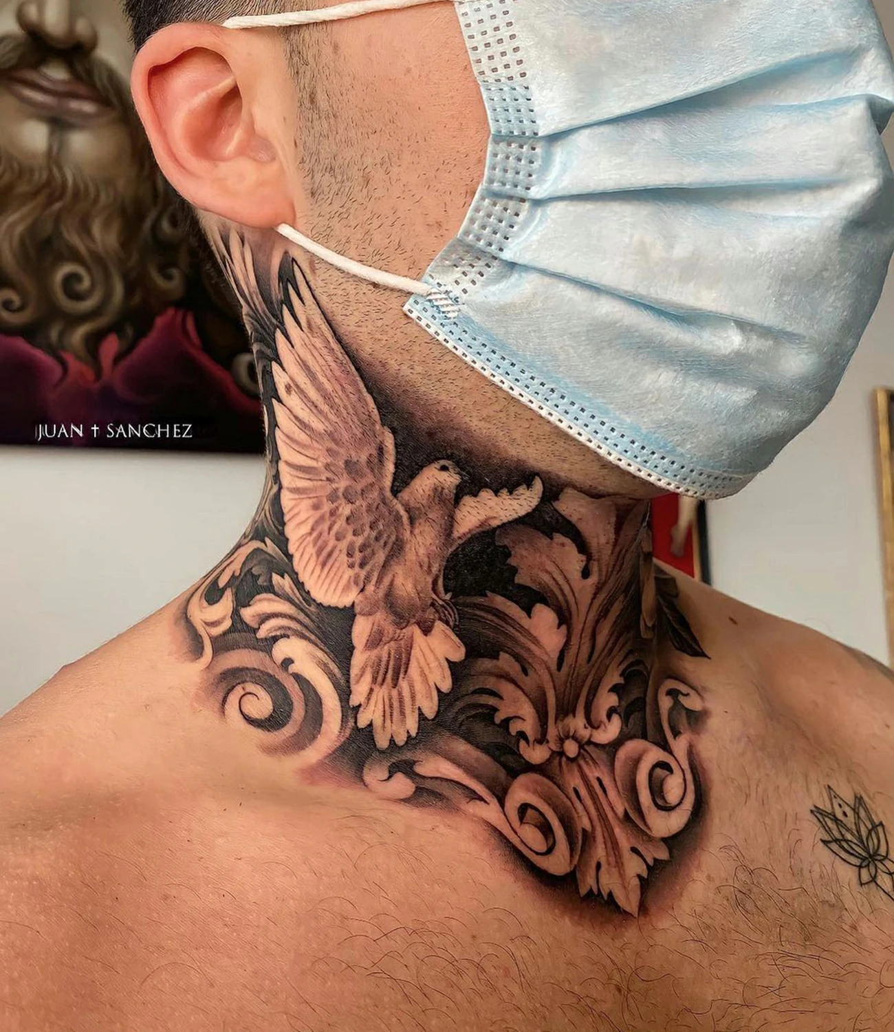 Dove Tattoos Neck