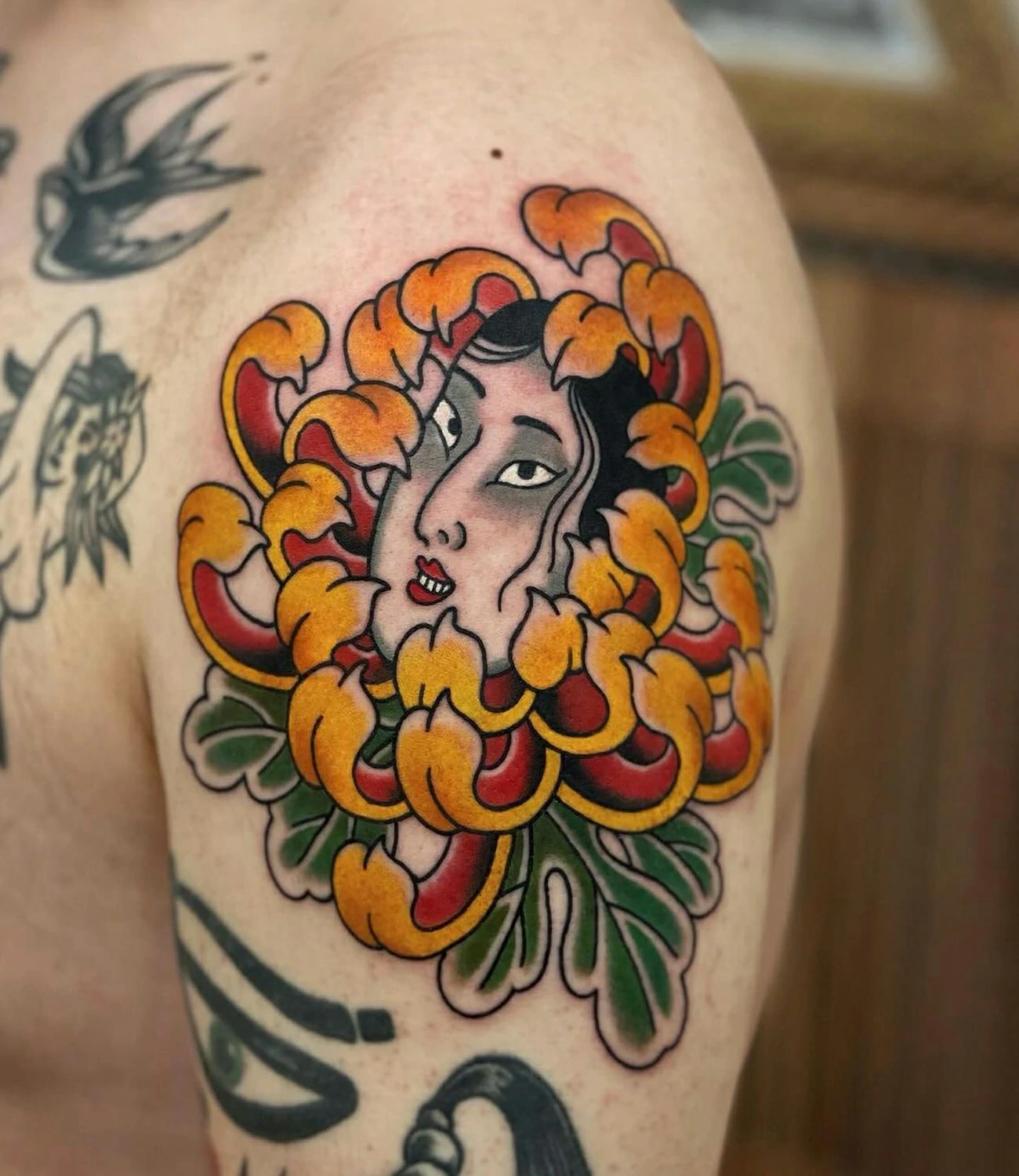 Japanese Chrysanthemum Tattoo #chrysanthemumtattoo