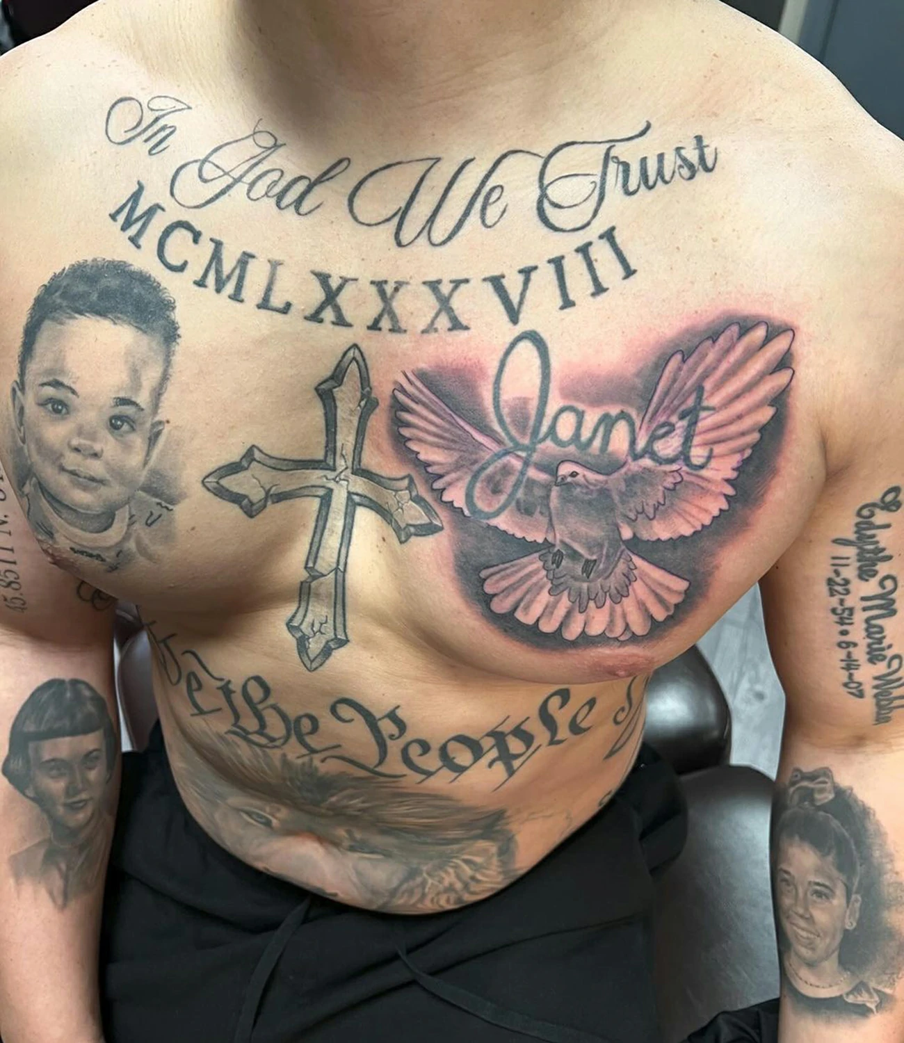 Dove Tattoos Chest