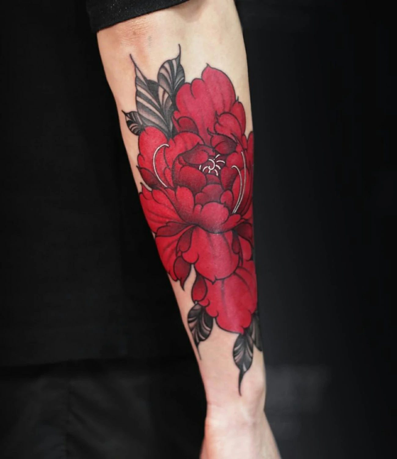 Red Peony Tattoo