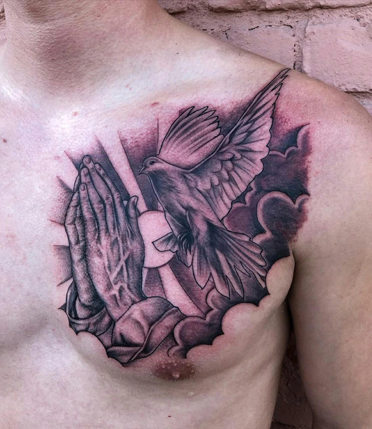 Dove Chest Tattoo