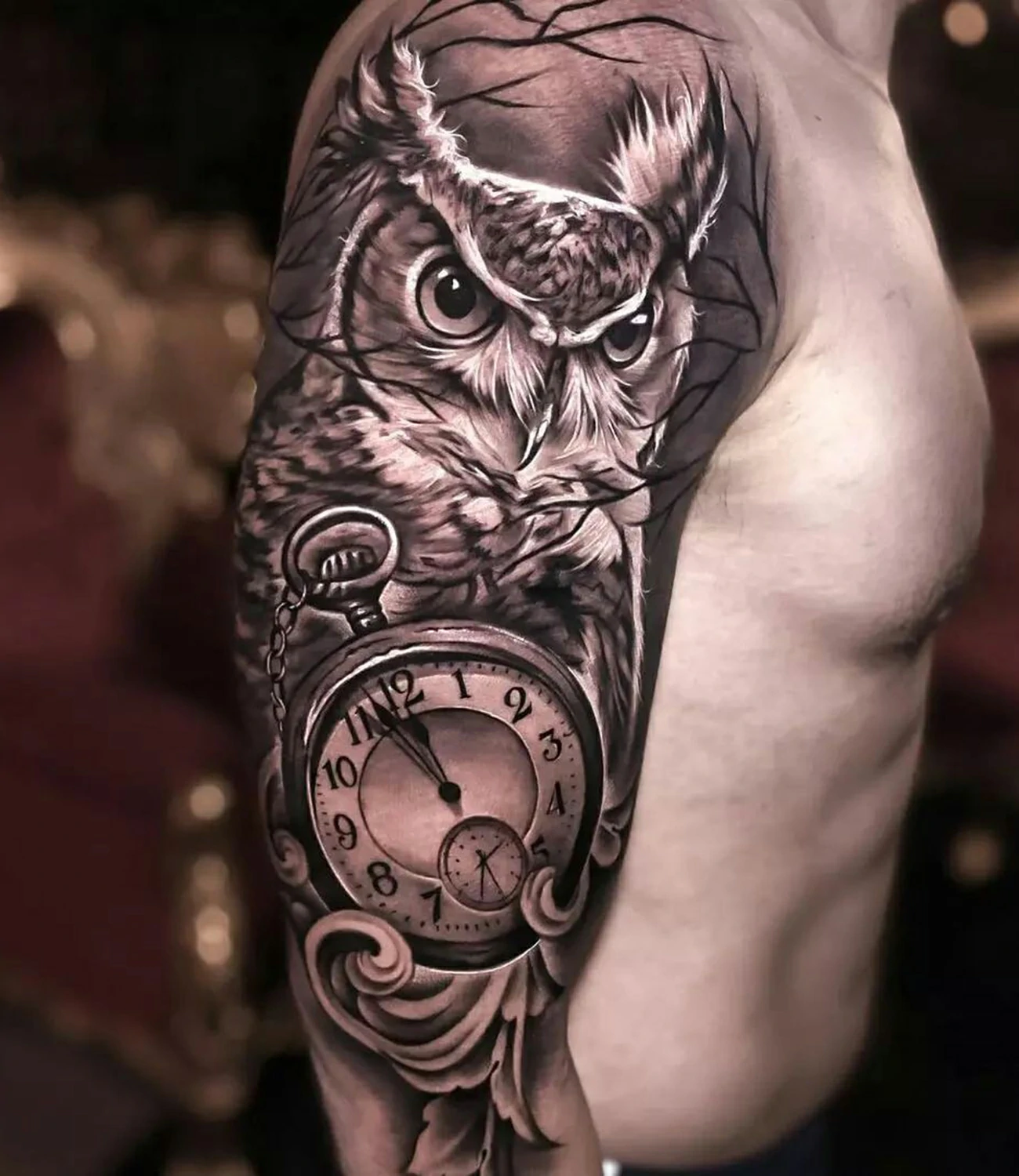 Realistic Owl Tattoo