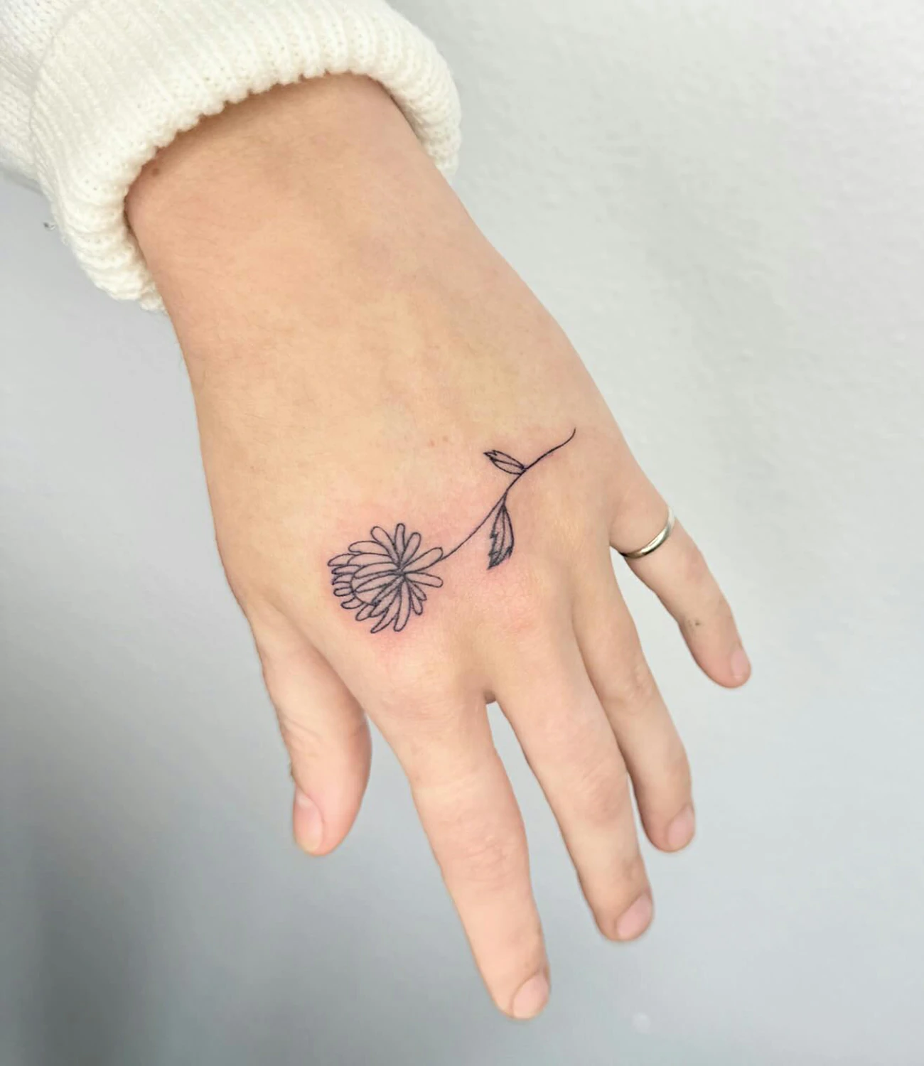 Chrysanthemum November Birth Flower Tattoo #chrysanthemumtattoo