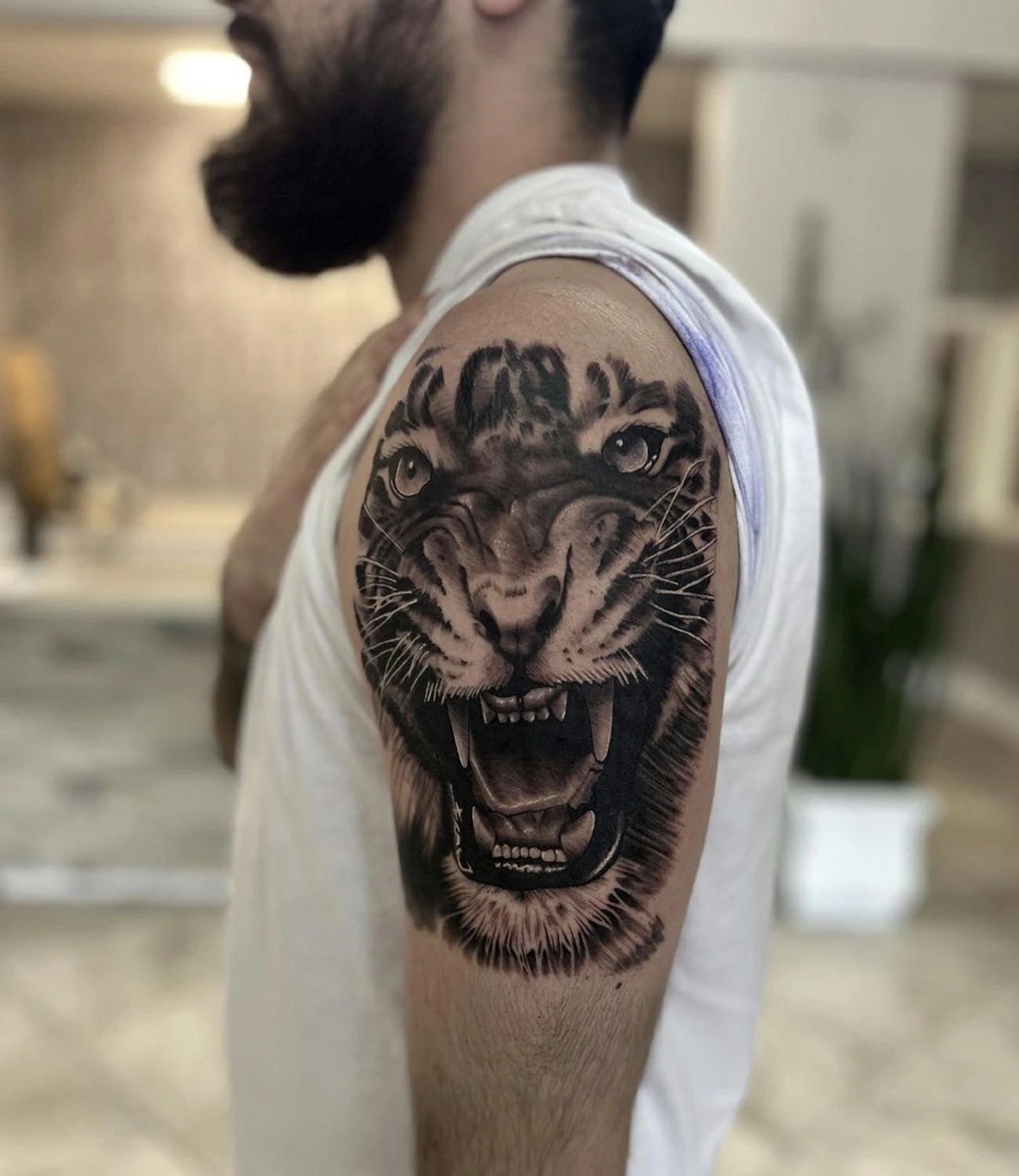 Tiger Shoulder Tattoo