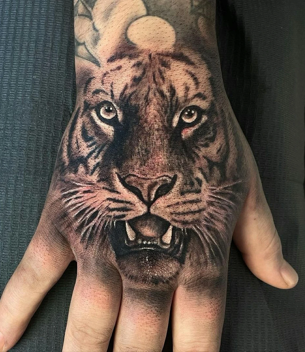 Tiger Hand Tattoo