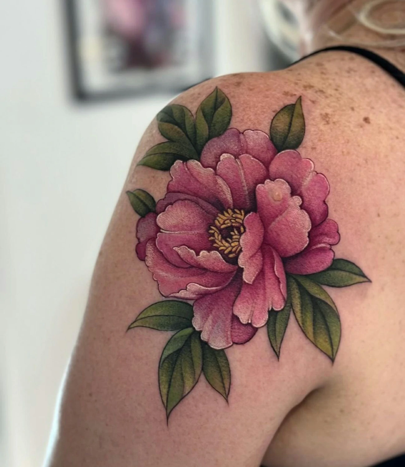 Pink Peony Tattoo