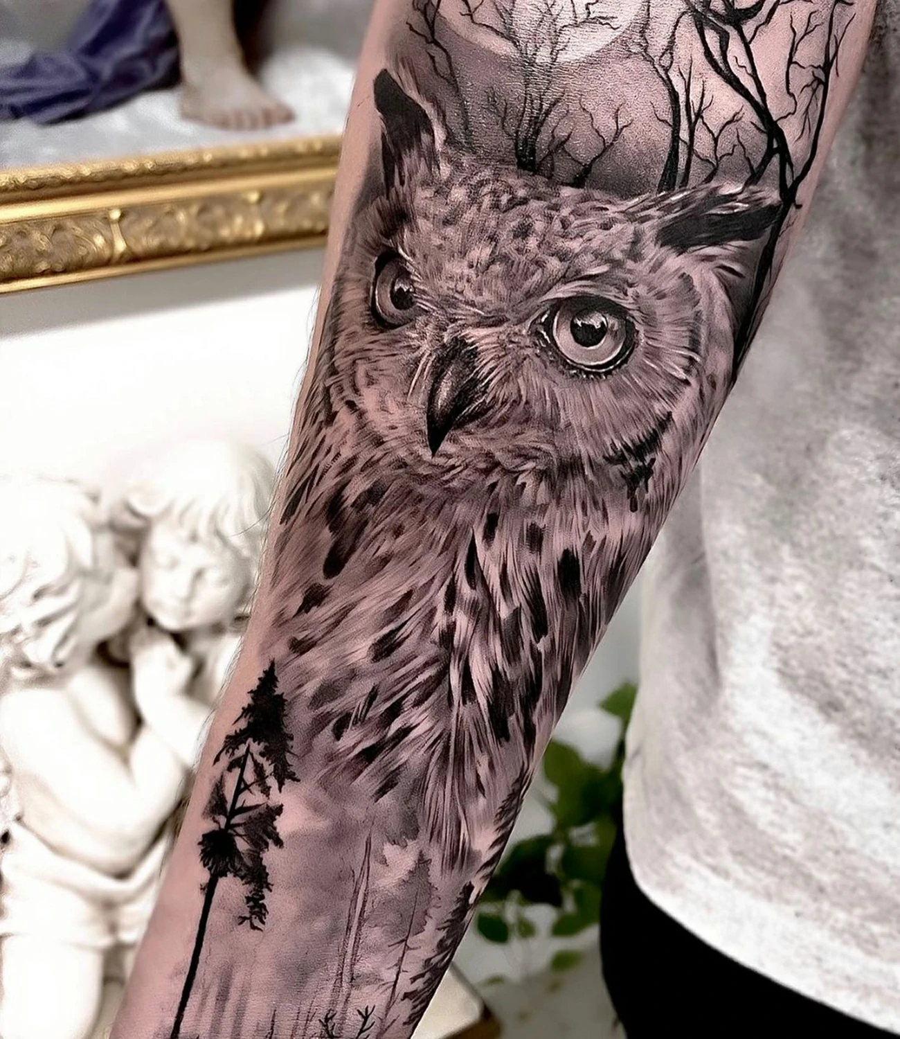 Owl Arm Tattoo