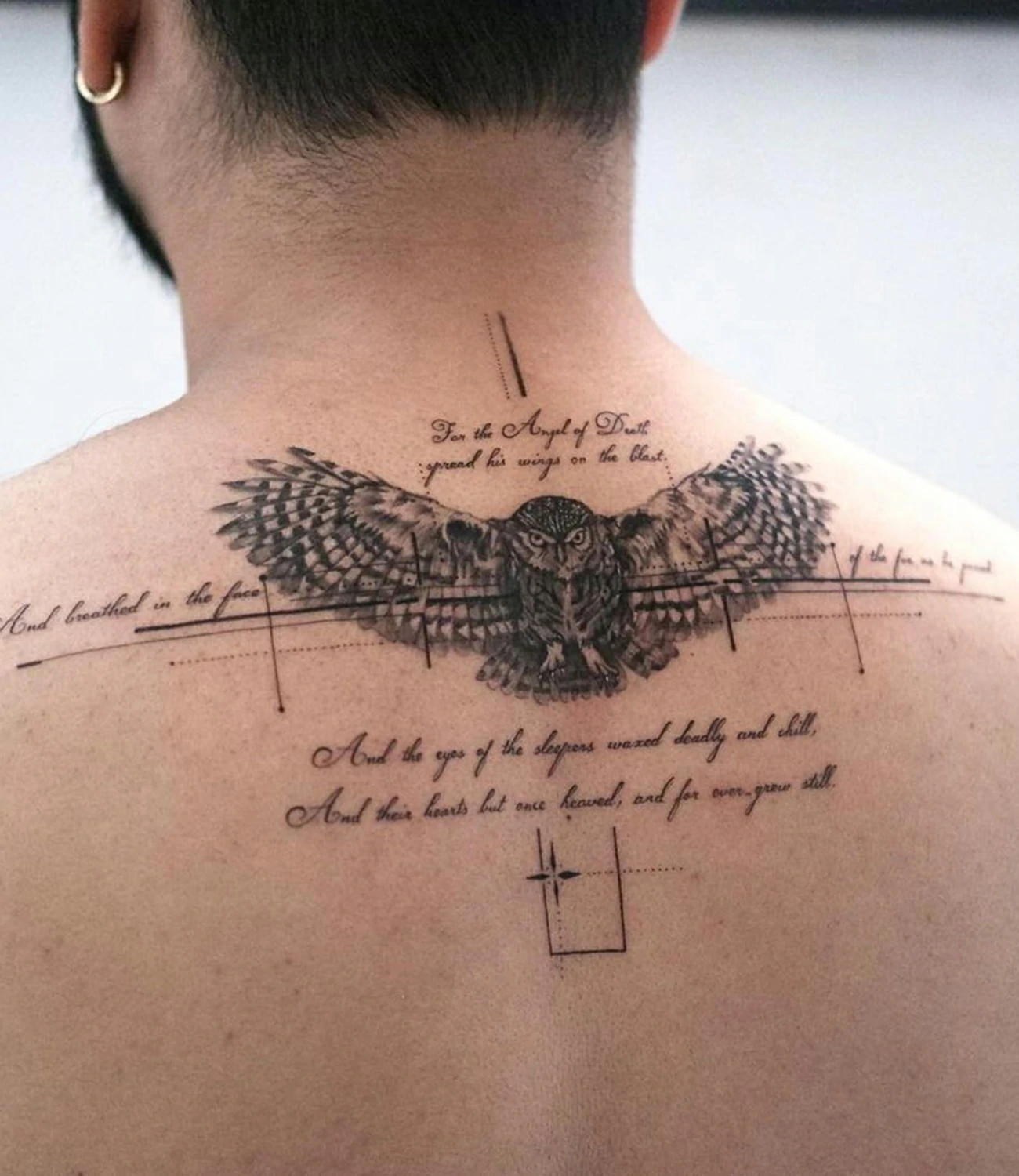 Owl Back Tattoo