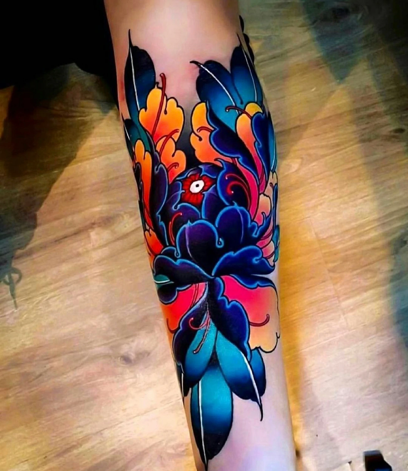 Colorful Peony Tattoos