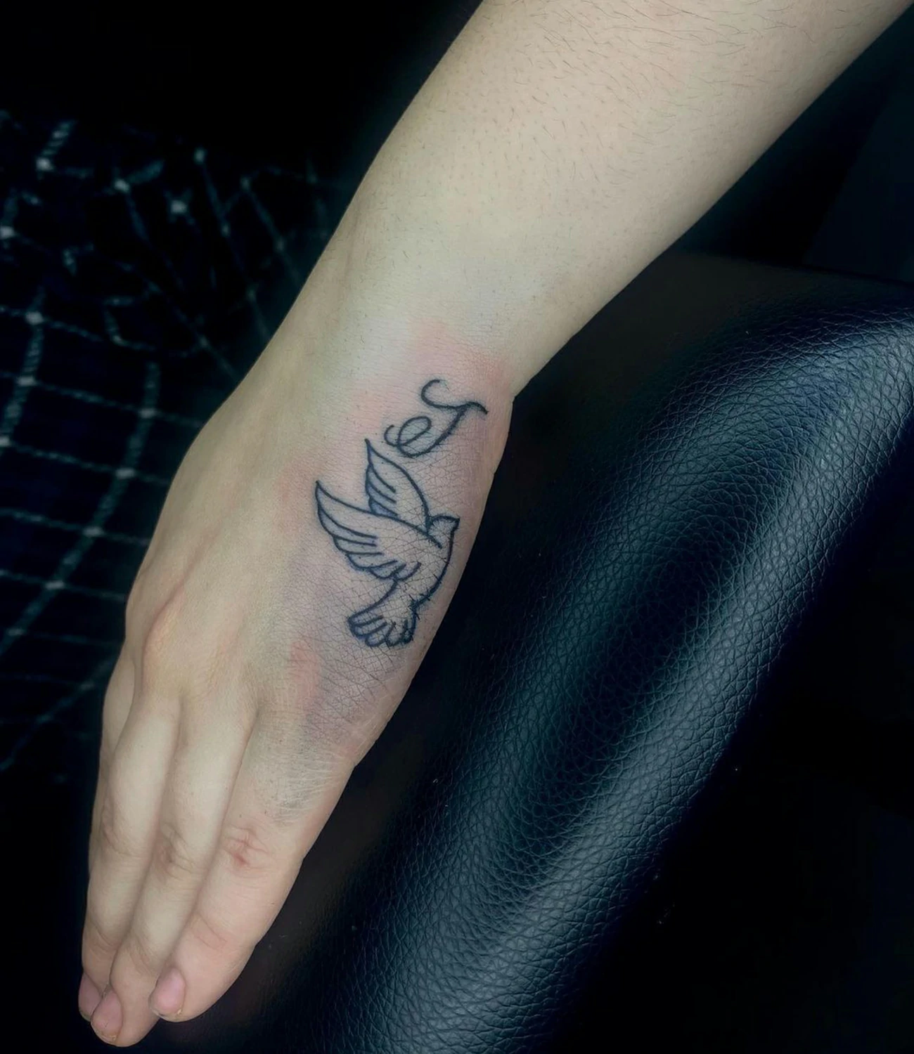 Dove Outline Tattoo