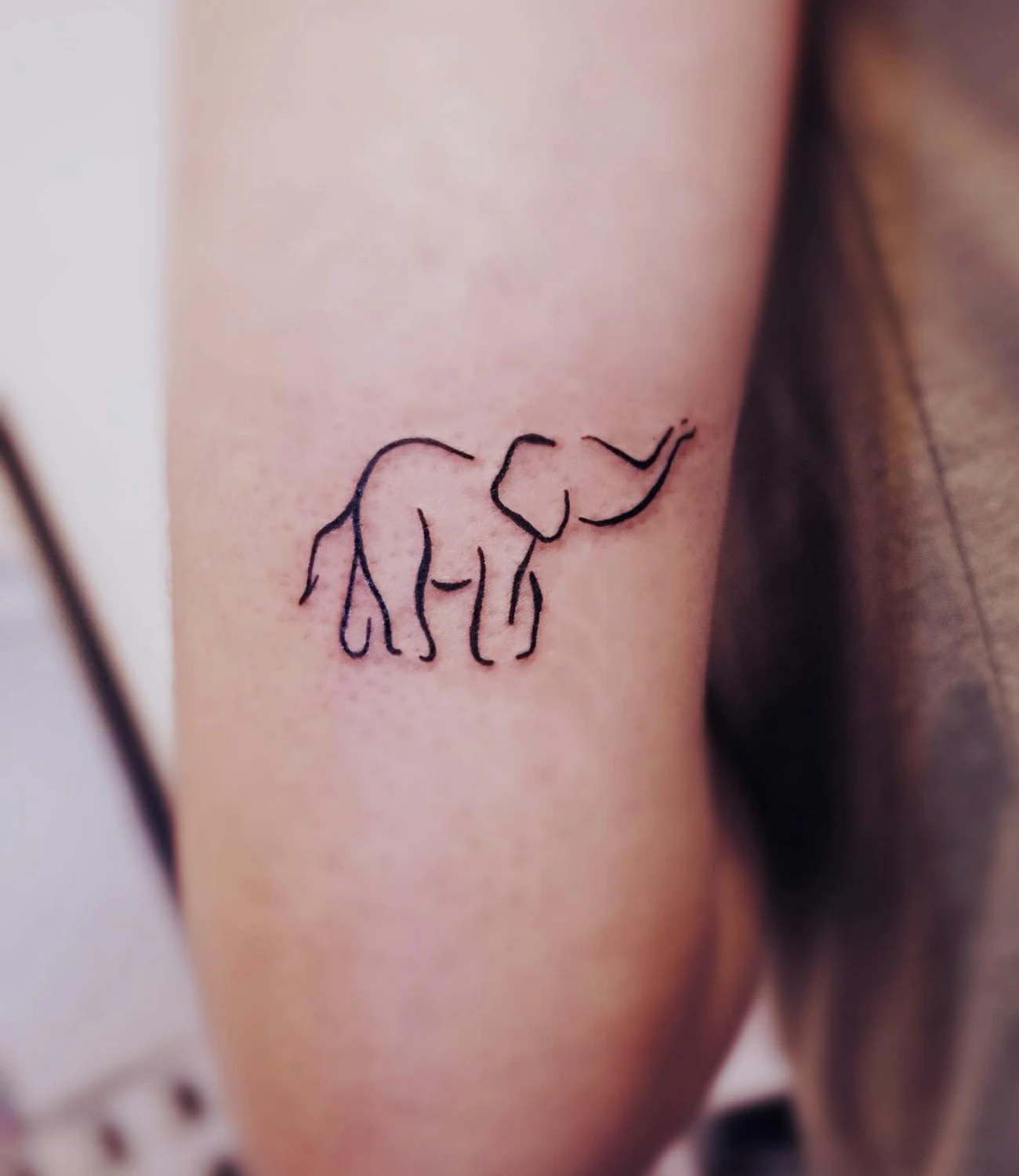 Minimalist Elephant Tattoo
