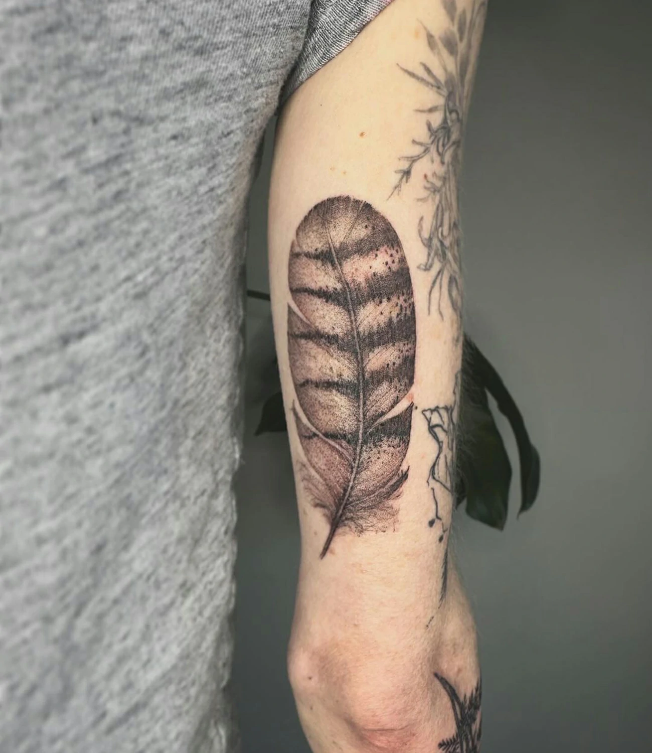 Owl Feather Tattoo