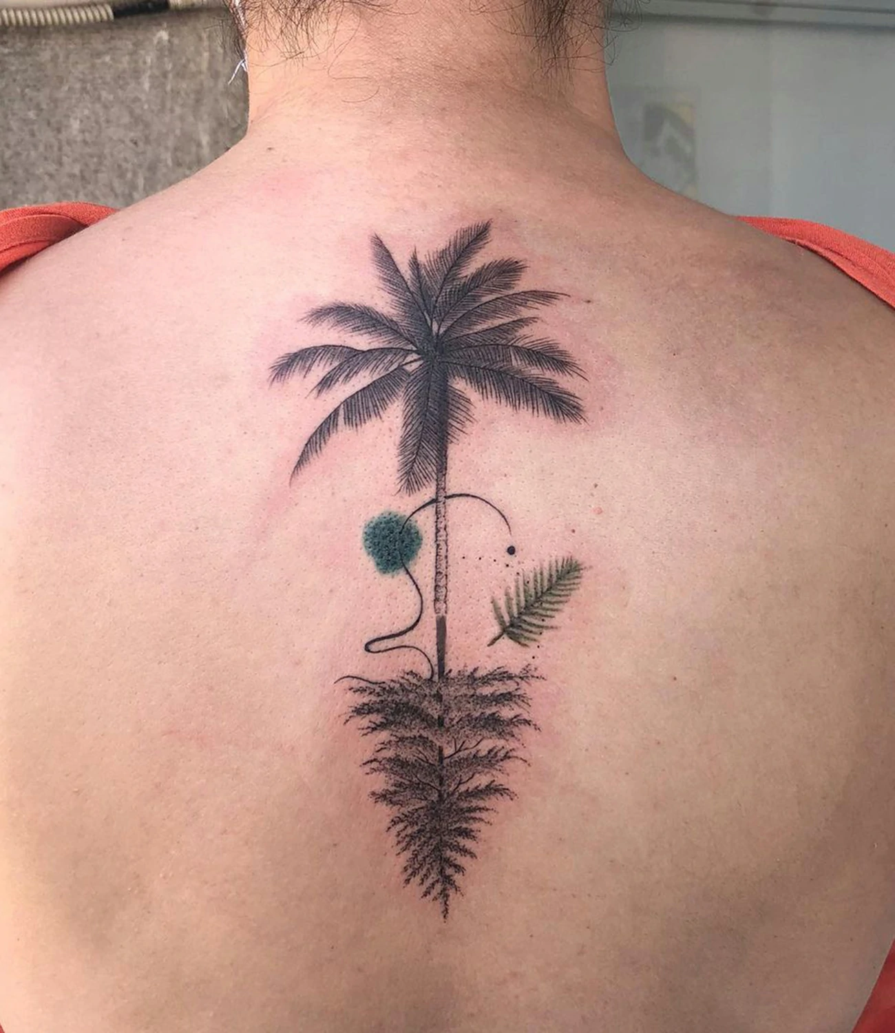 Realistic Palm Tree Tattoo