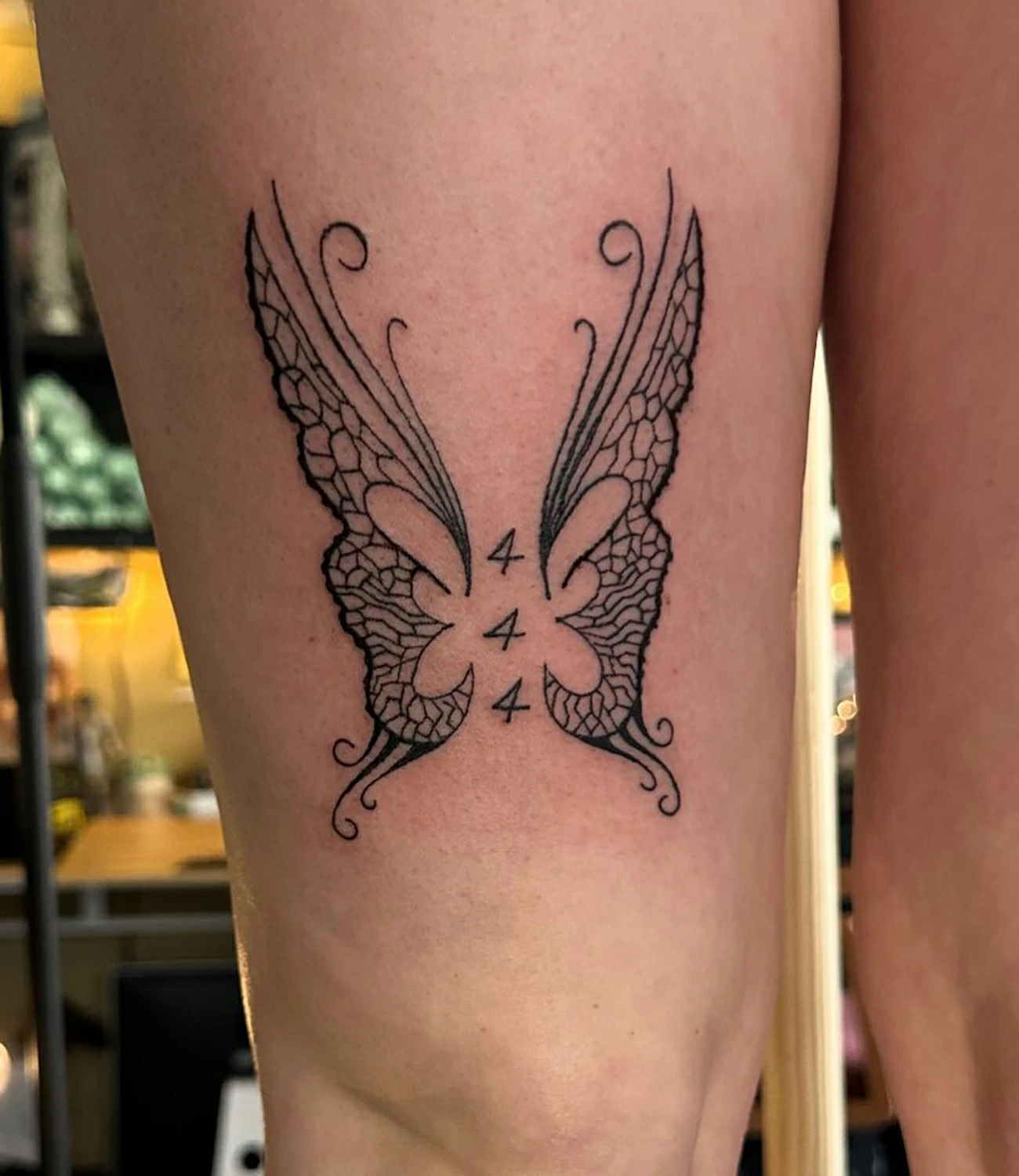 444 Butterfly Tattoo