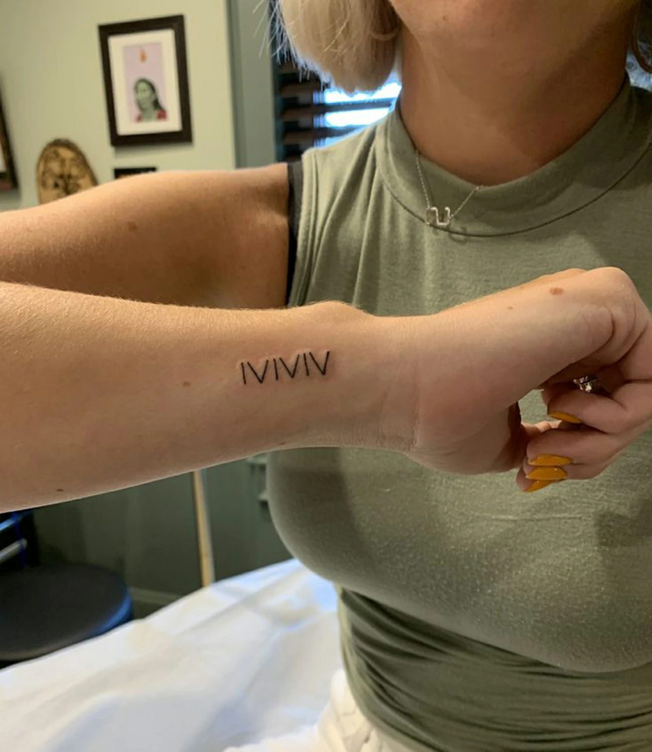 Roman Numeral 444 Tattoo