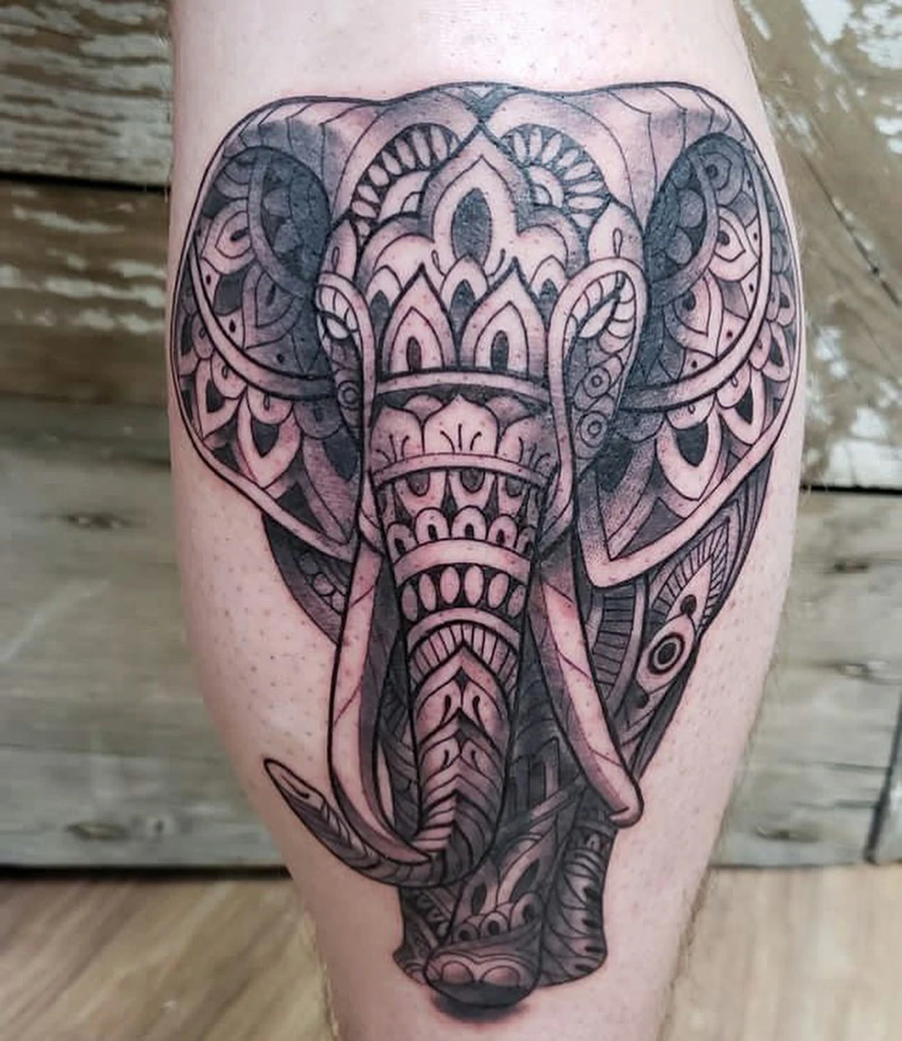 Elephant Mandala Tattoo