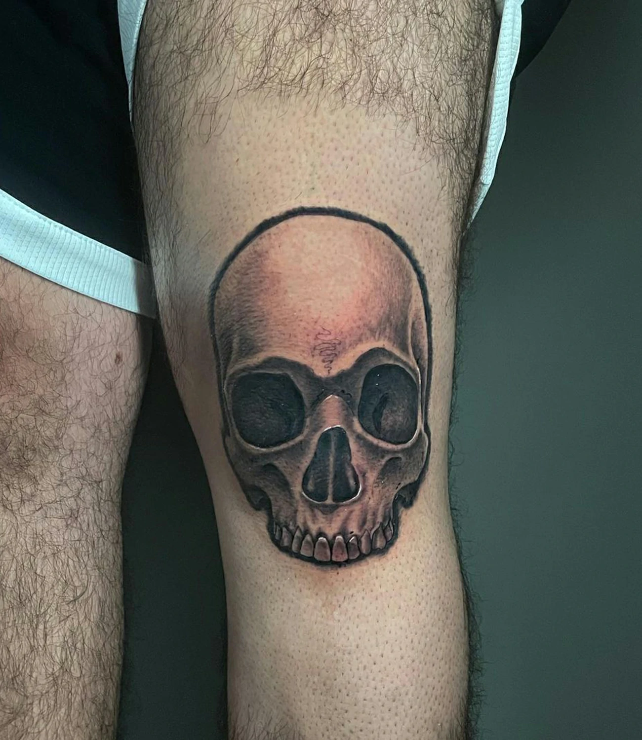 Skull Knee Tattoo