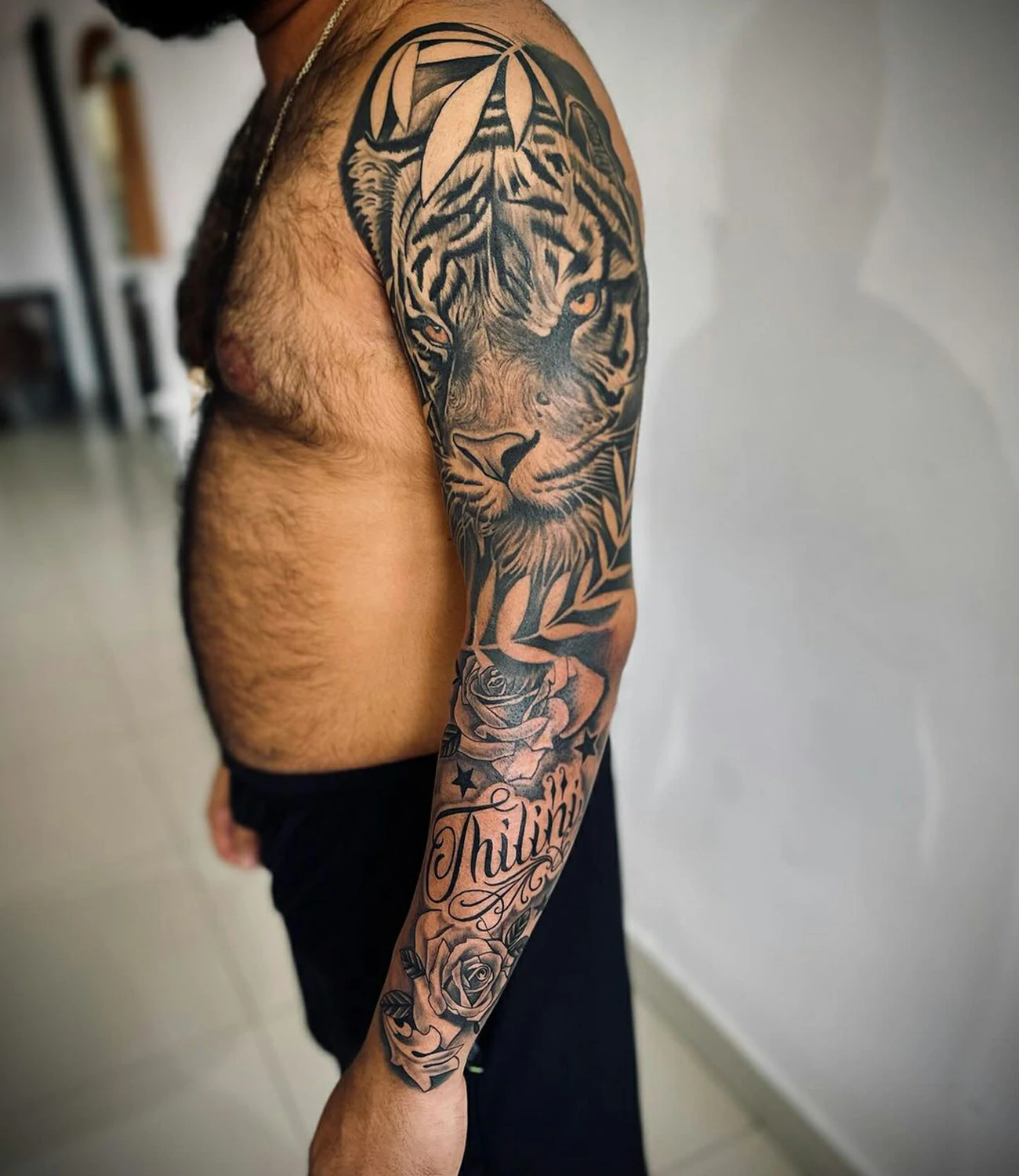 Tiger Sleeve Tattoo