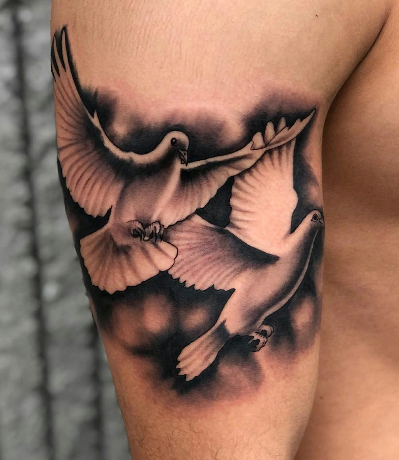 Realistic Dove Tattoo