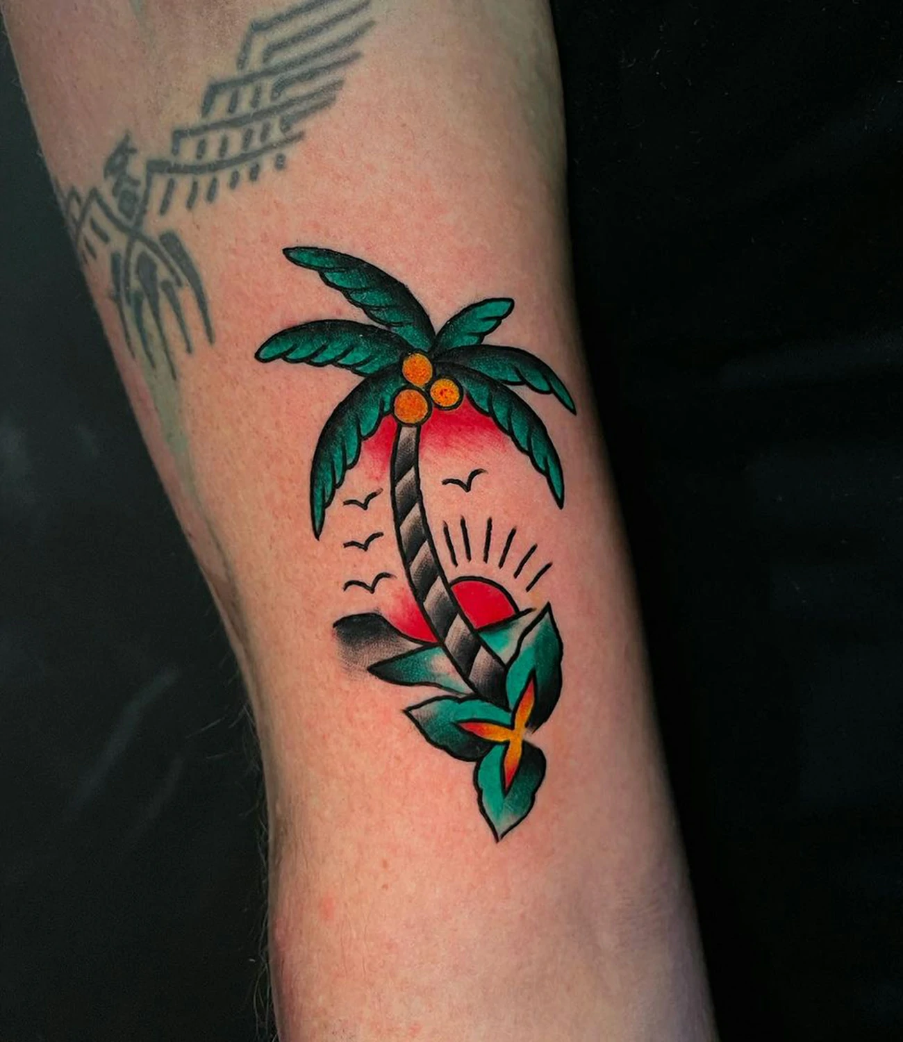 Traditional Palm Tree Tattoo
