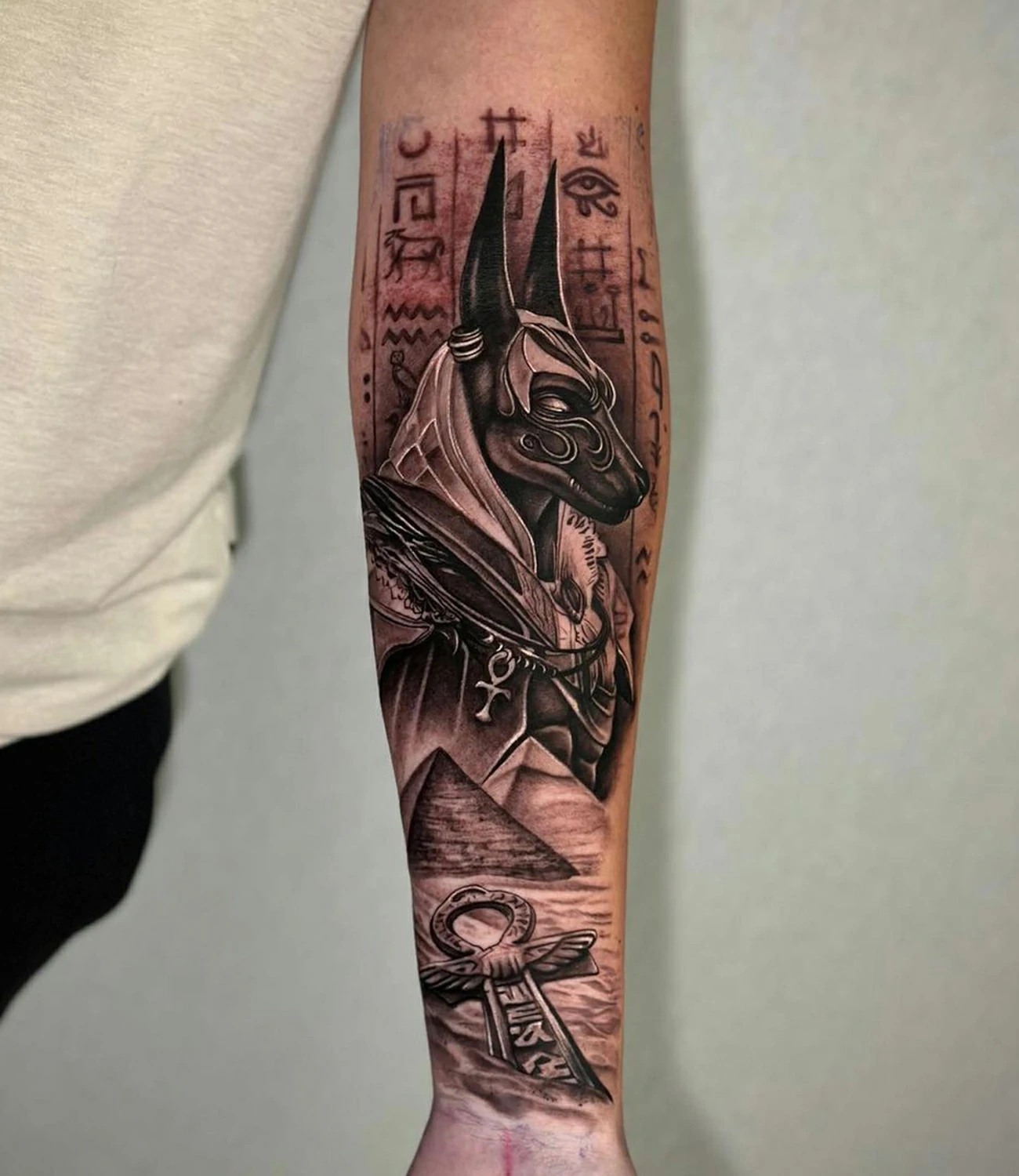 Anubis Forearm Tattoo