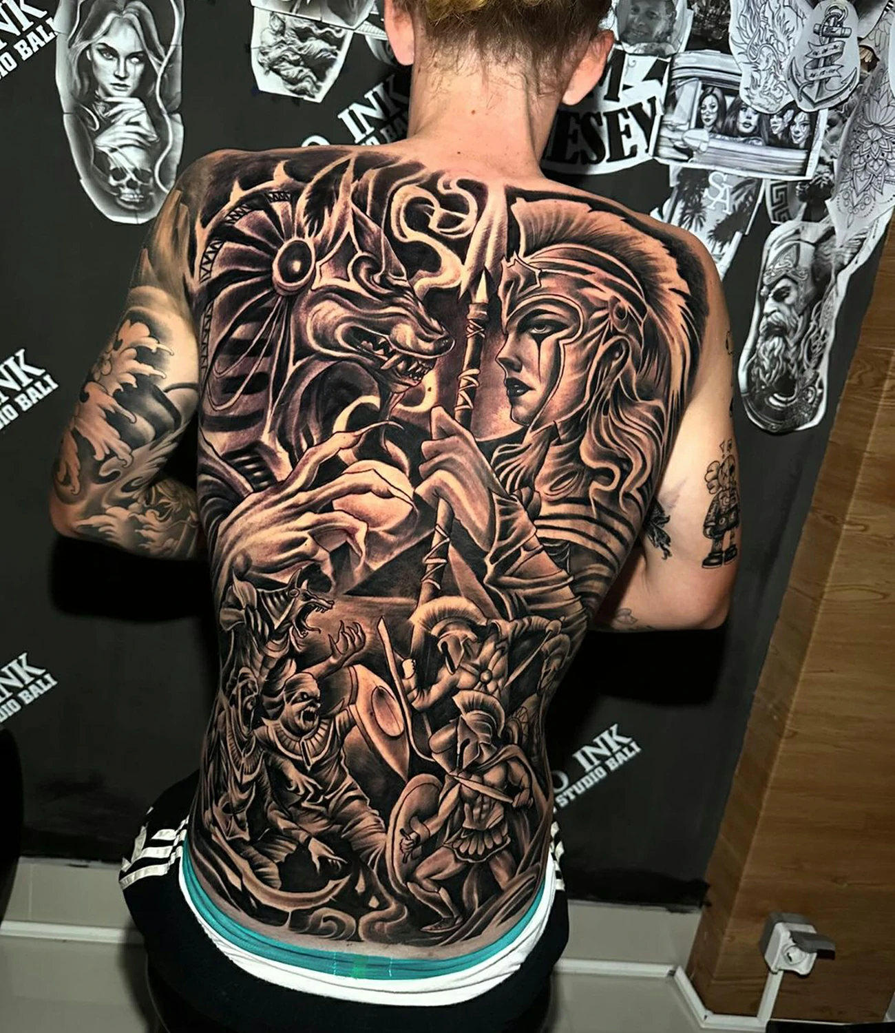 Anubis Back Tattoo