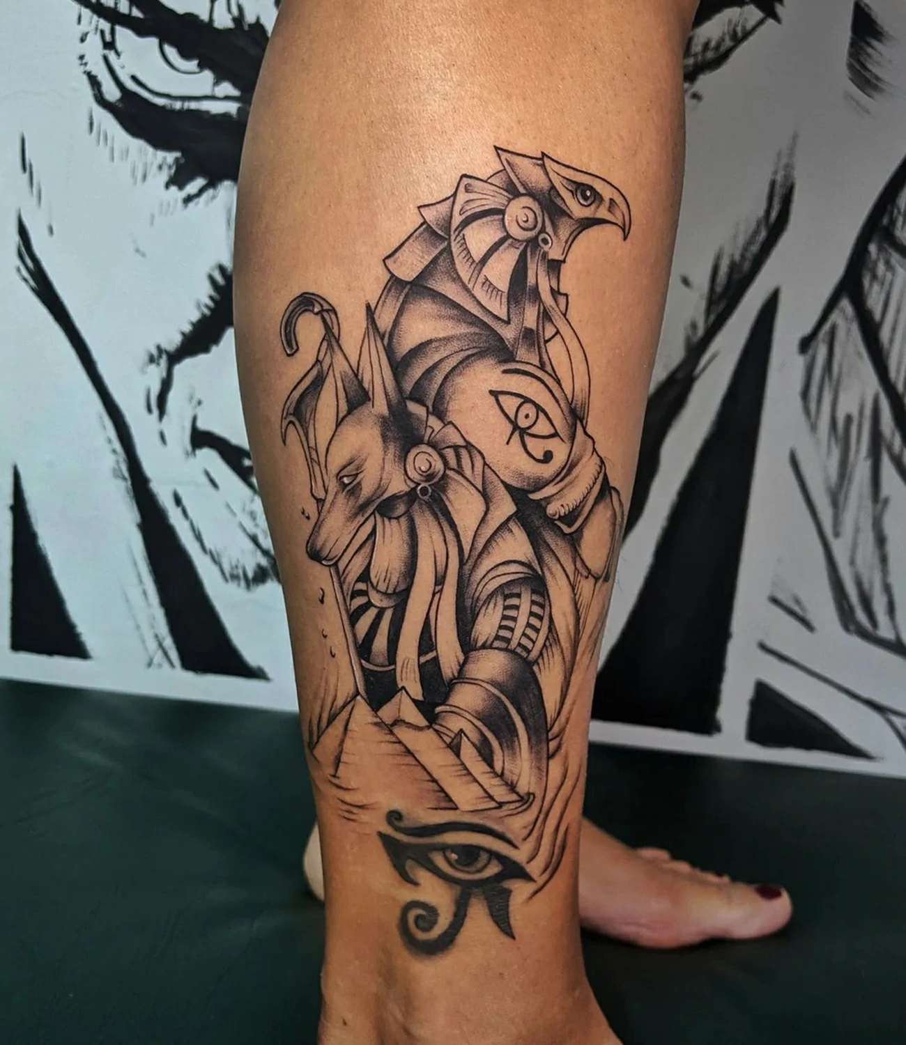 Anubis and Horus Tattoo
