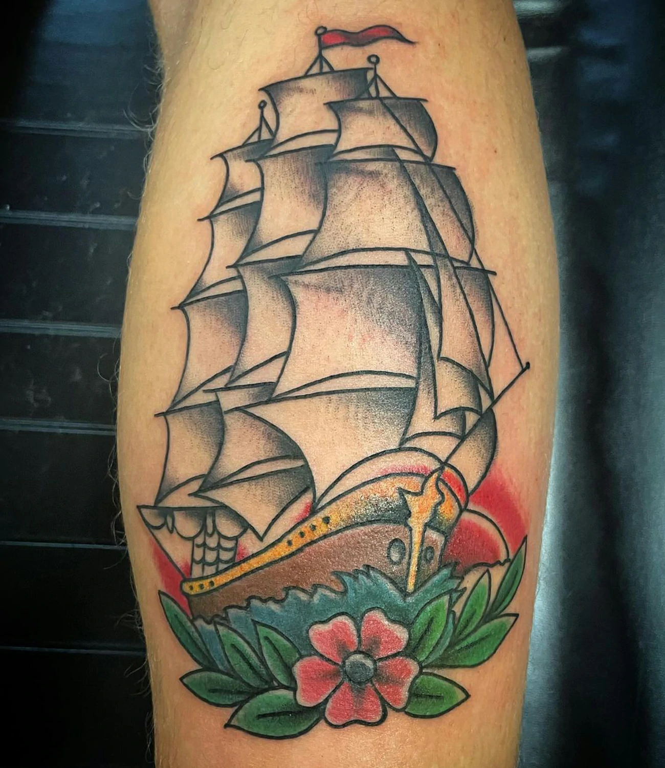 Sailor Jerry Ship Tattoo