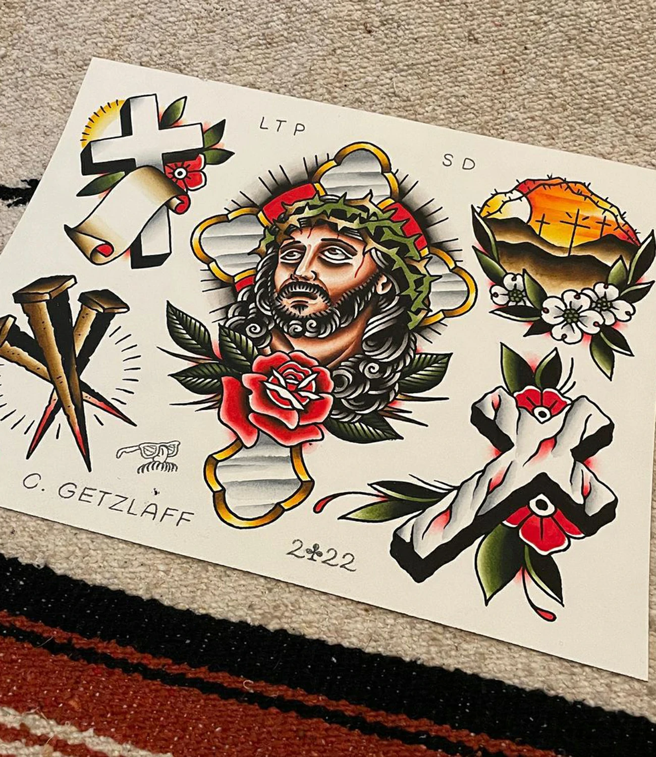 Sailor Jerry Jesus Tattoo