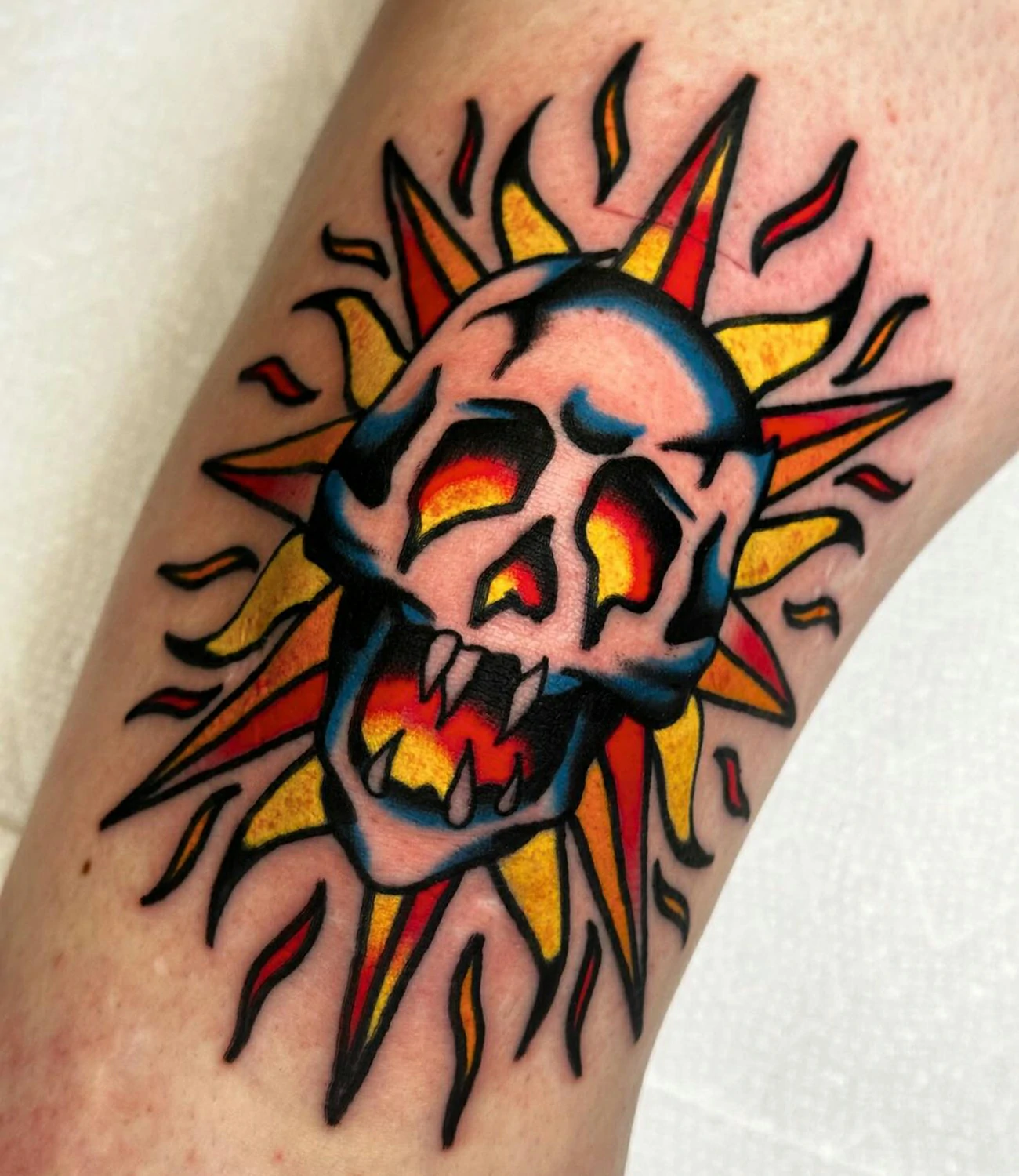 Knee Skull Tattoo