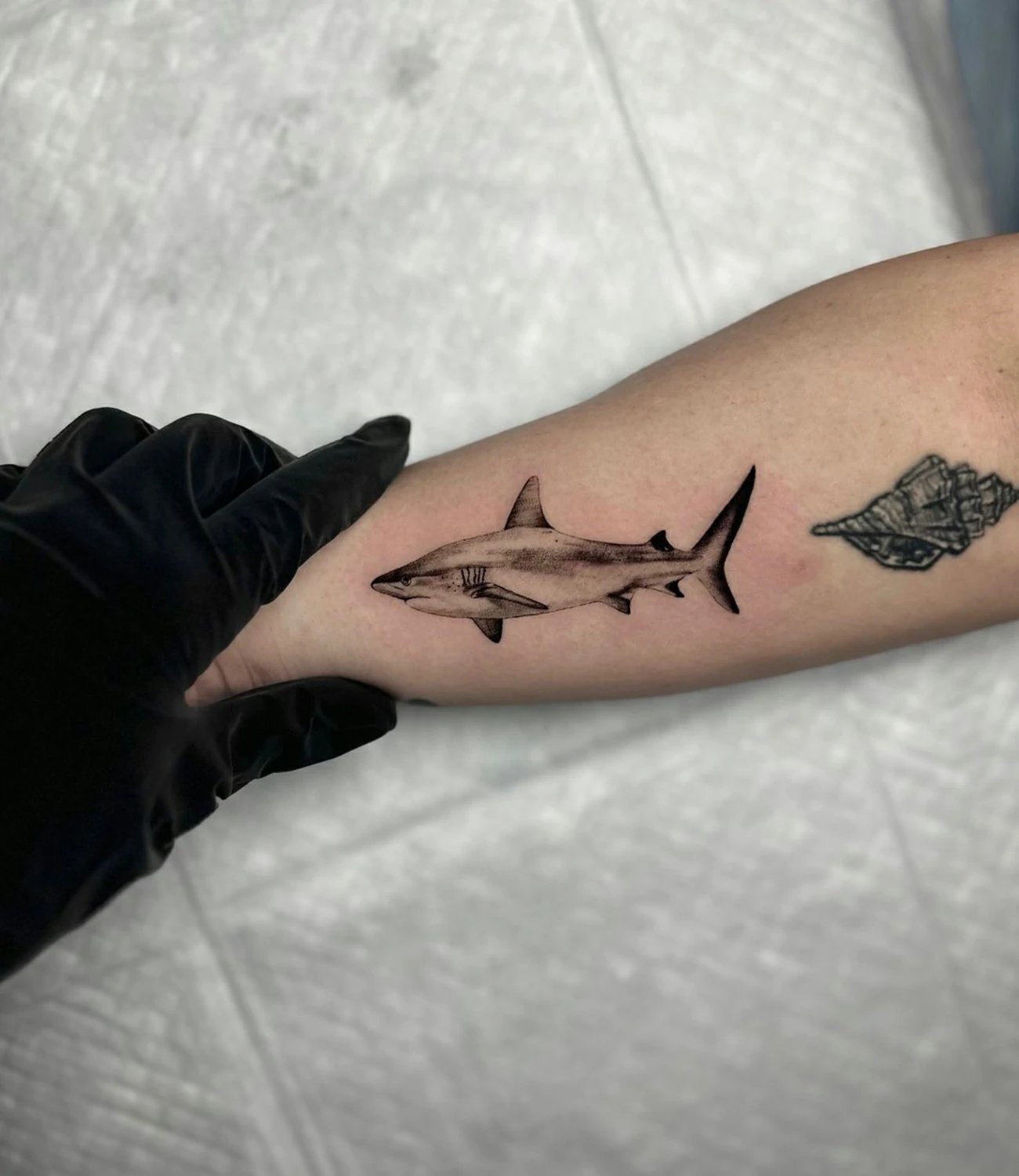 Shark Arm Tattoo