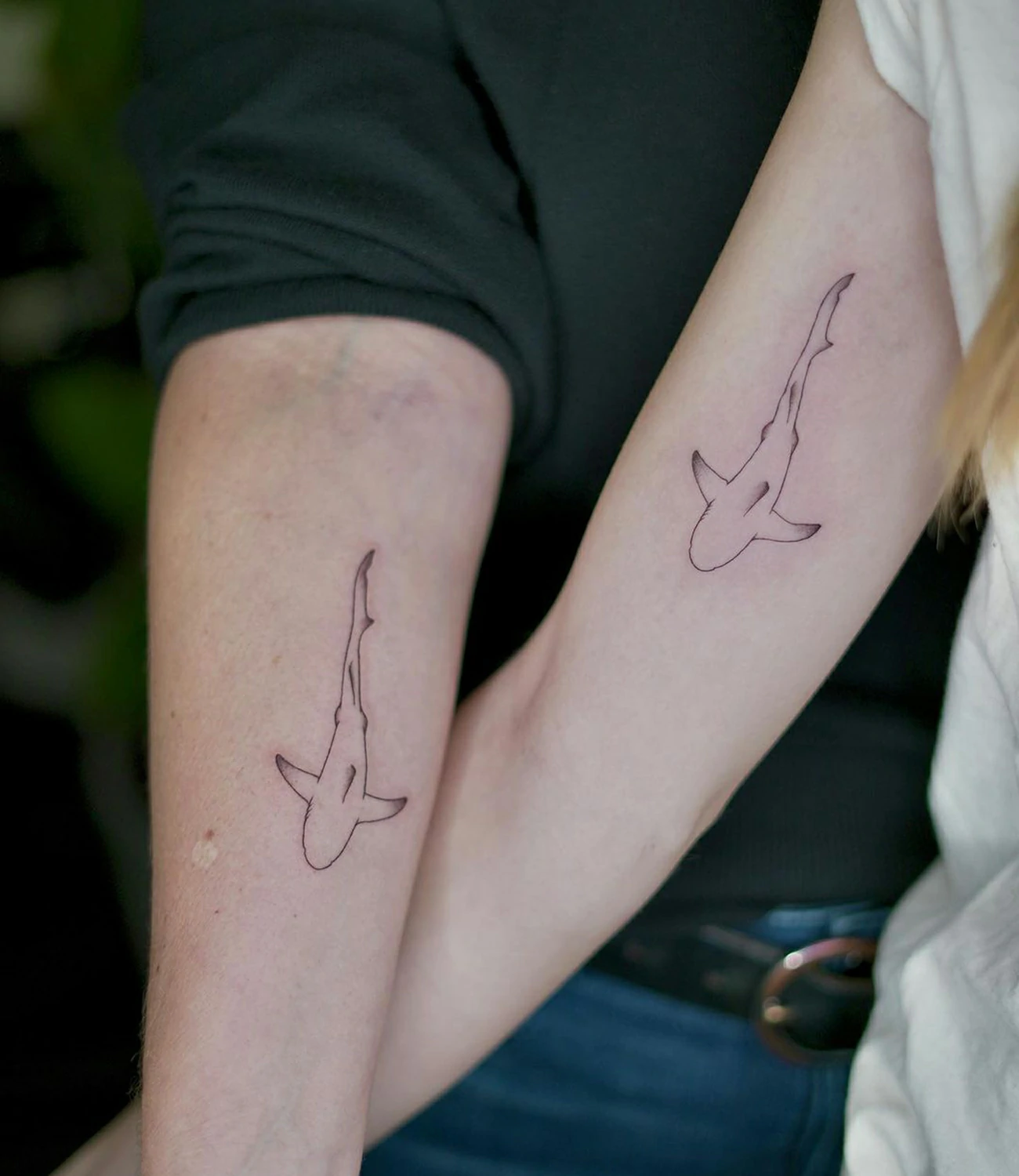 Minimal Shark Tattoo