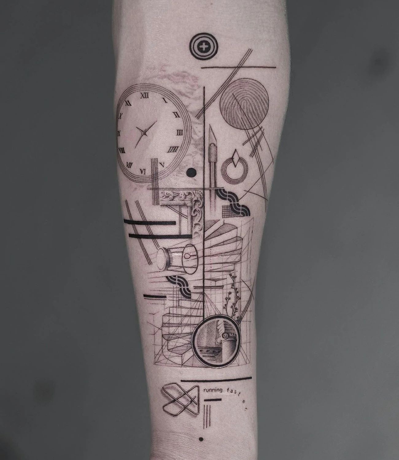 abstract geometric tattoo