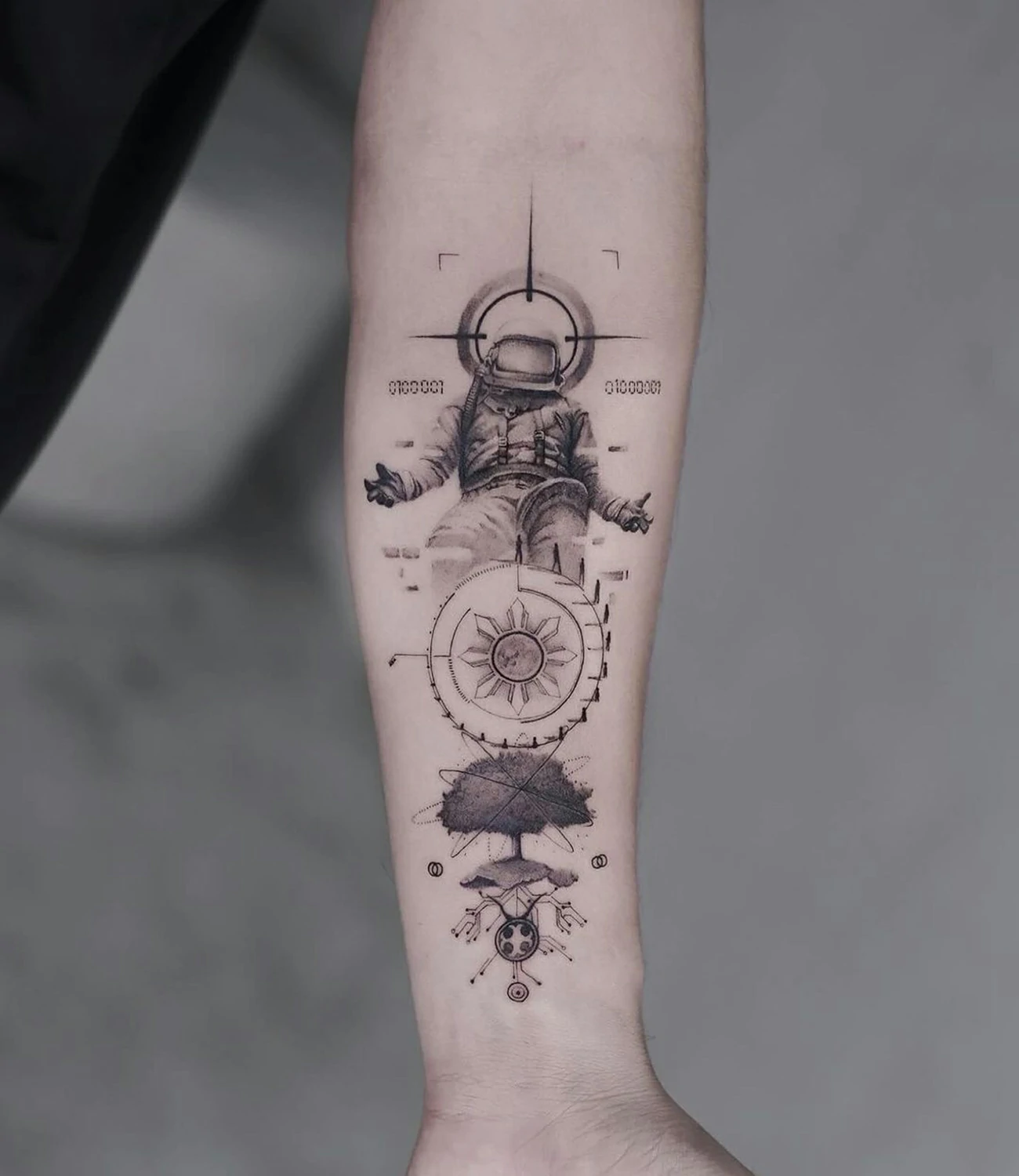 geometric forearm tattoos