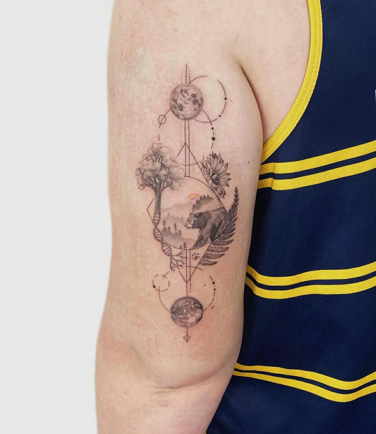 geometric nature tattoo