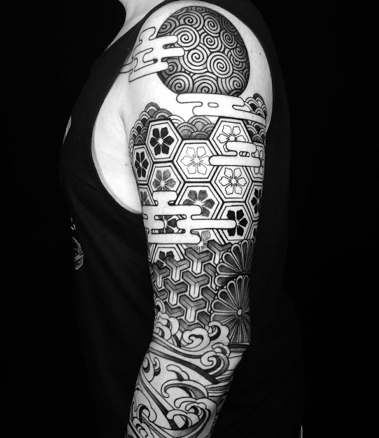 japanese geometric tattoo