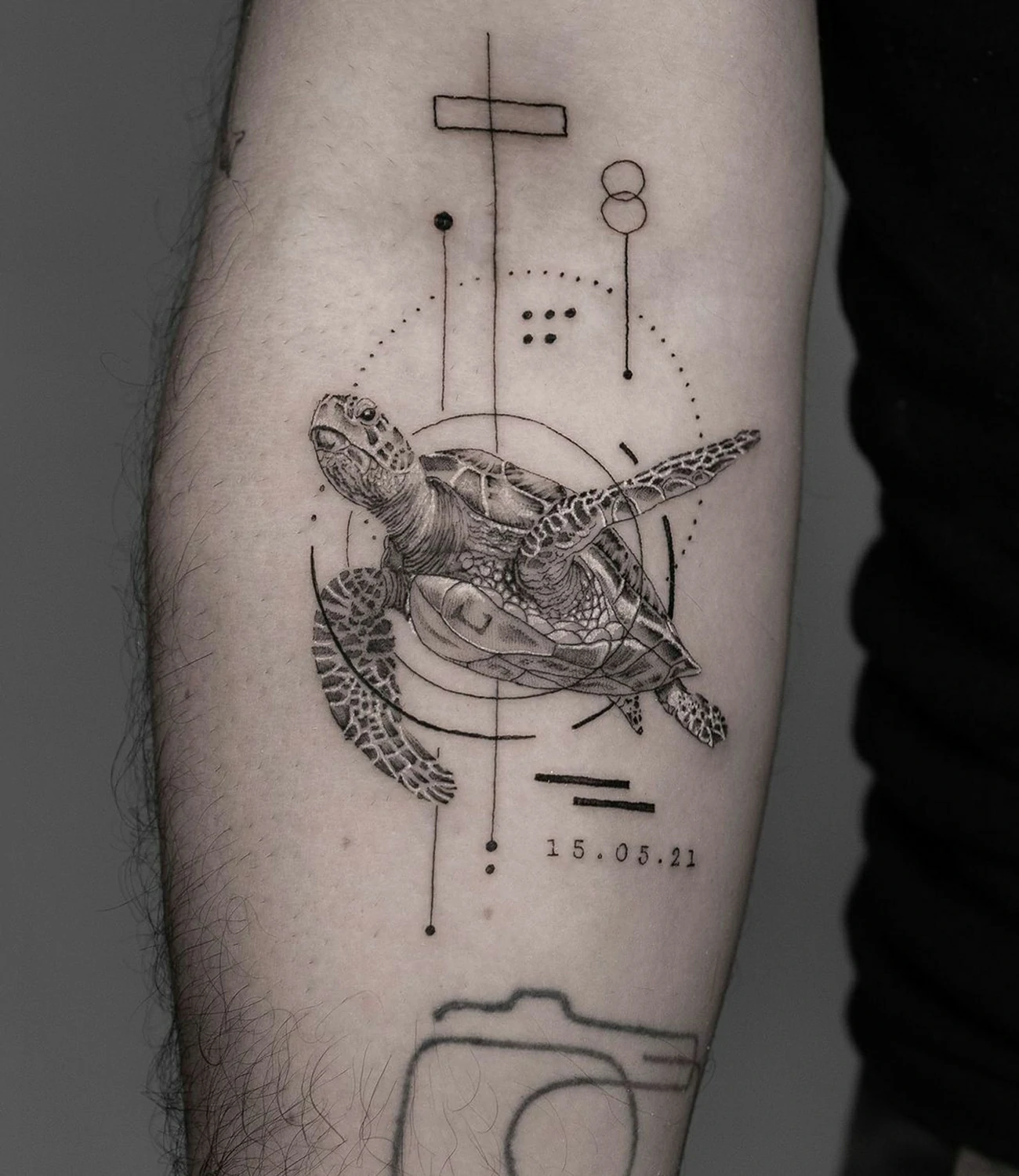 geometric tattoo animal