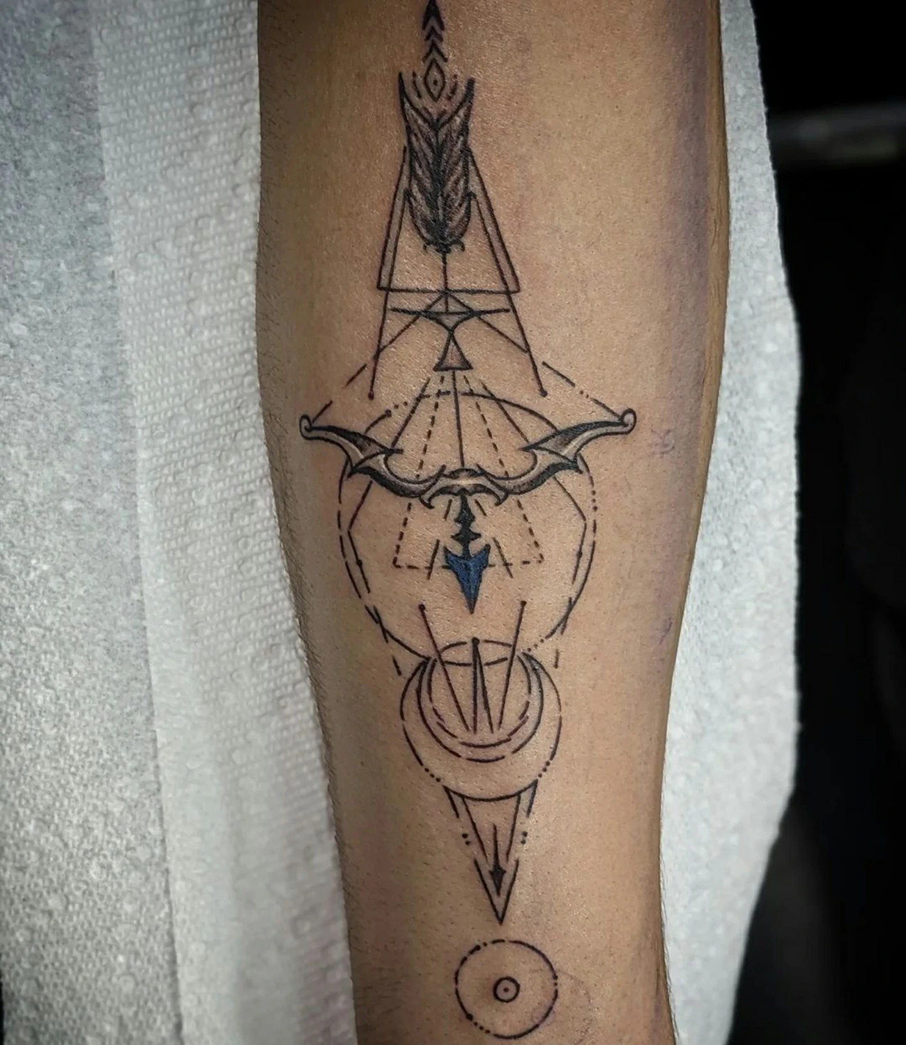 geometric tattoo arrow